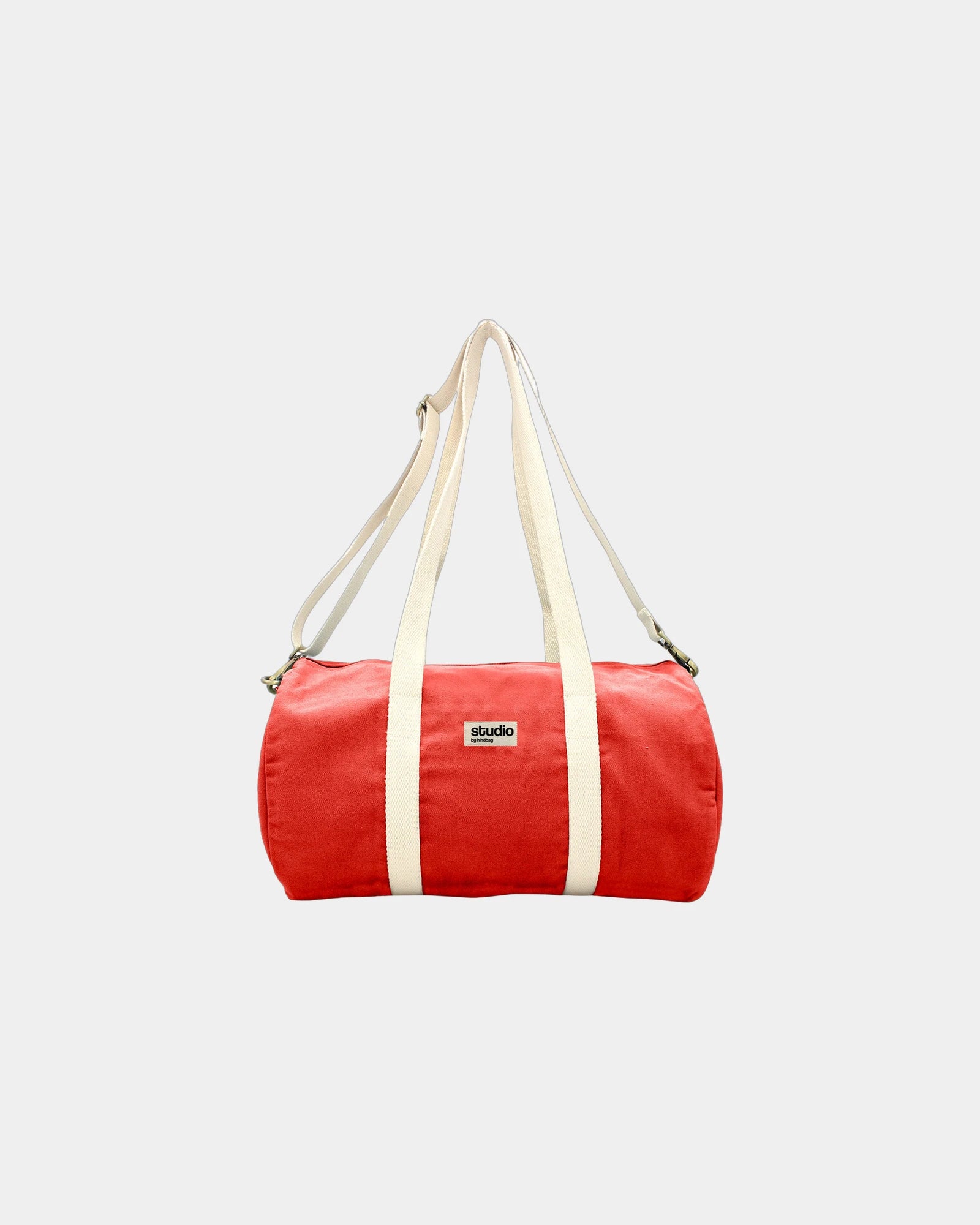Custom organic cotton duffel bag Hindbag Sam - Red