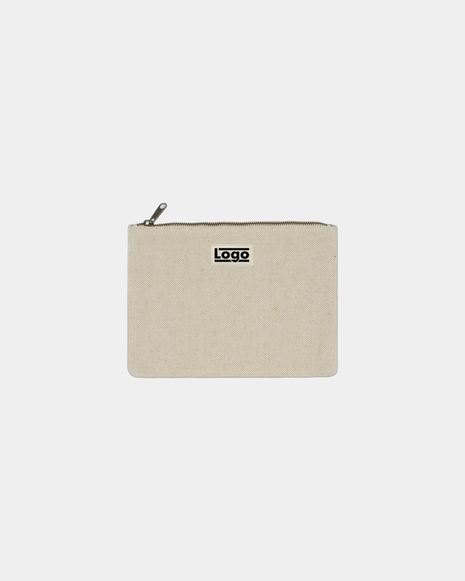 Custom organic cotton pouch Hindbag Colette M - Jute