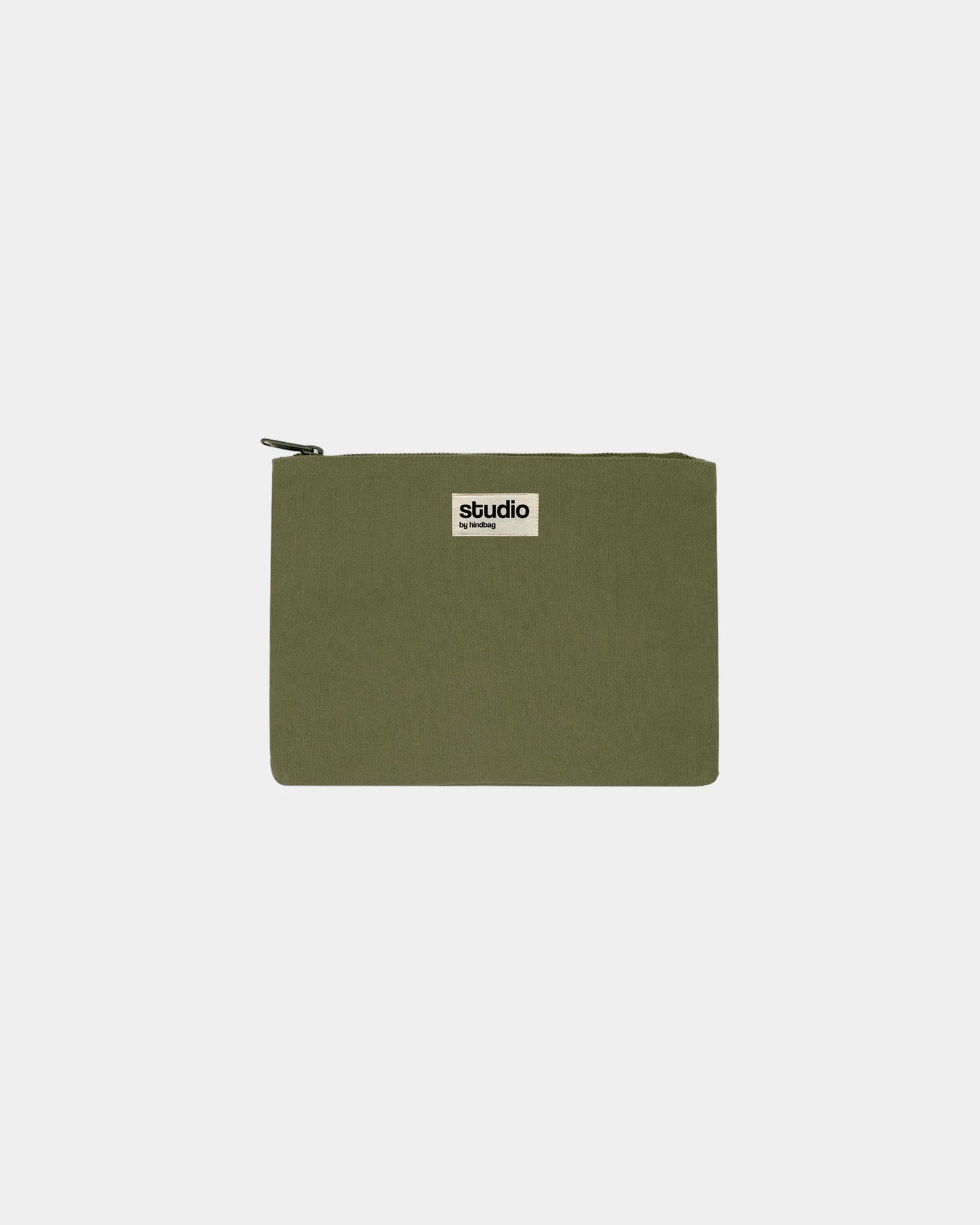 Custom organic cotton pouch Hindbag Colette M - Olive