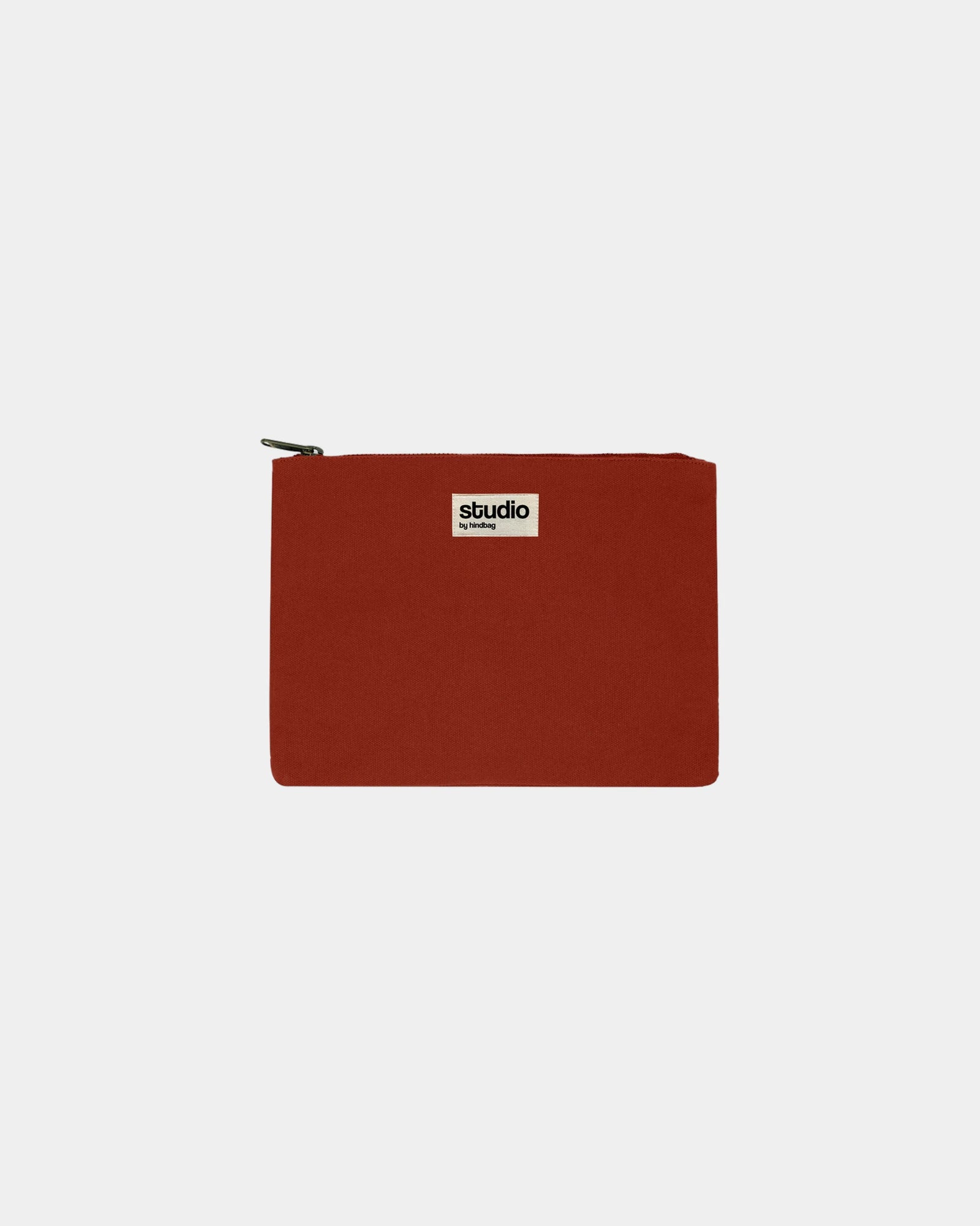 Custom organic cotton pouch Hindbag Colette M - Brick Red