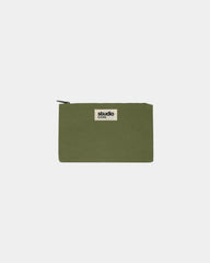 Custom organic cotton pouch Hindbag Colette S - Olive