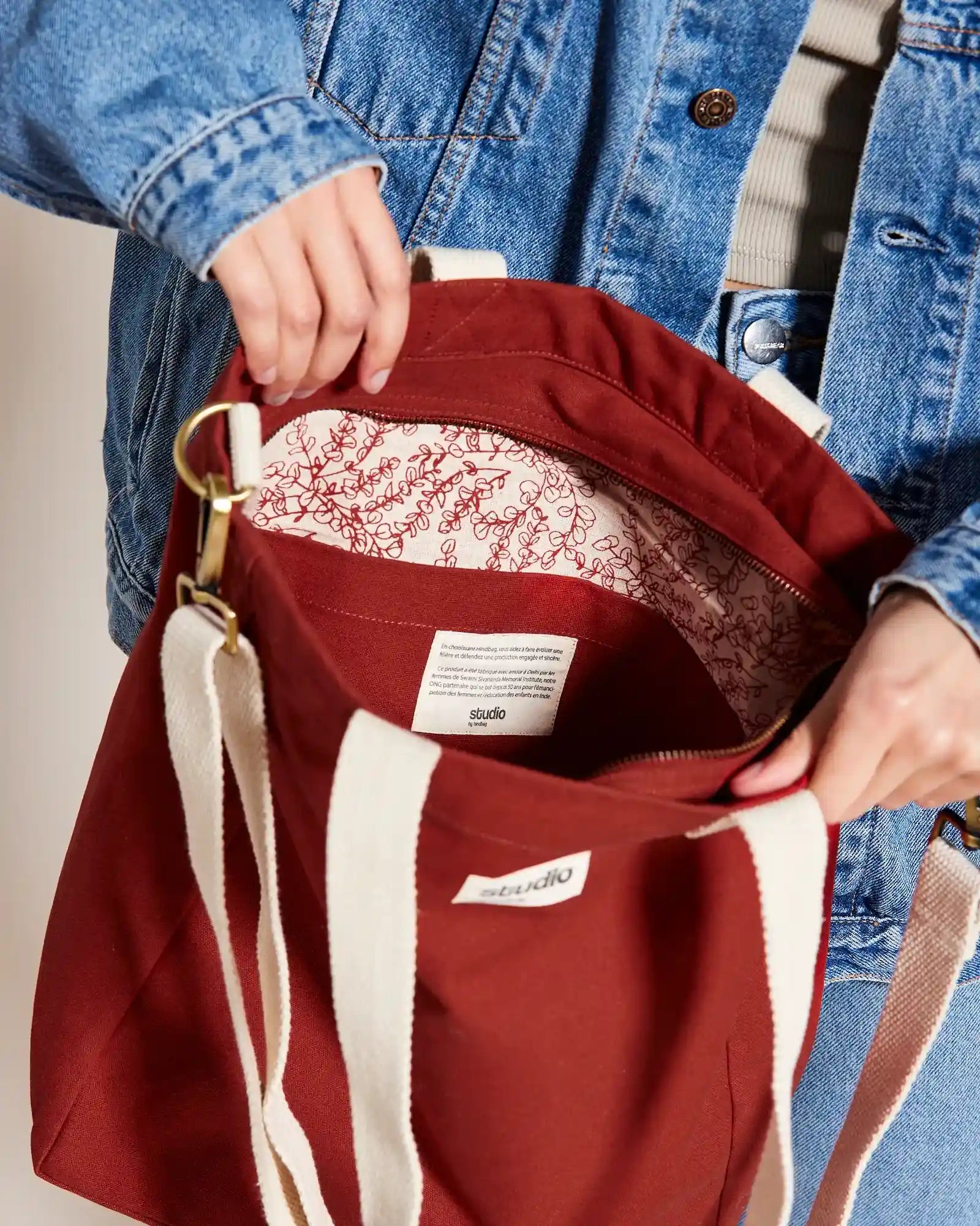 Custom organic cotton tote bag Hindbag Evan - 15