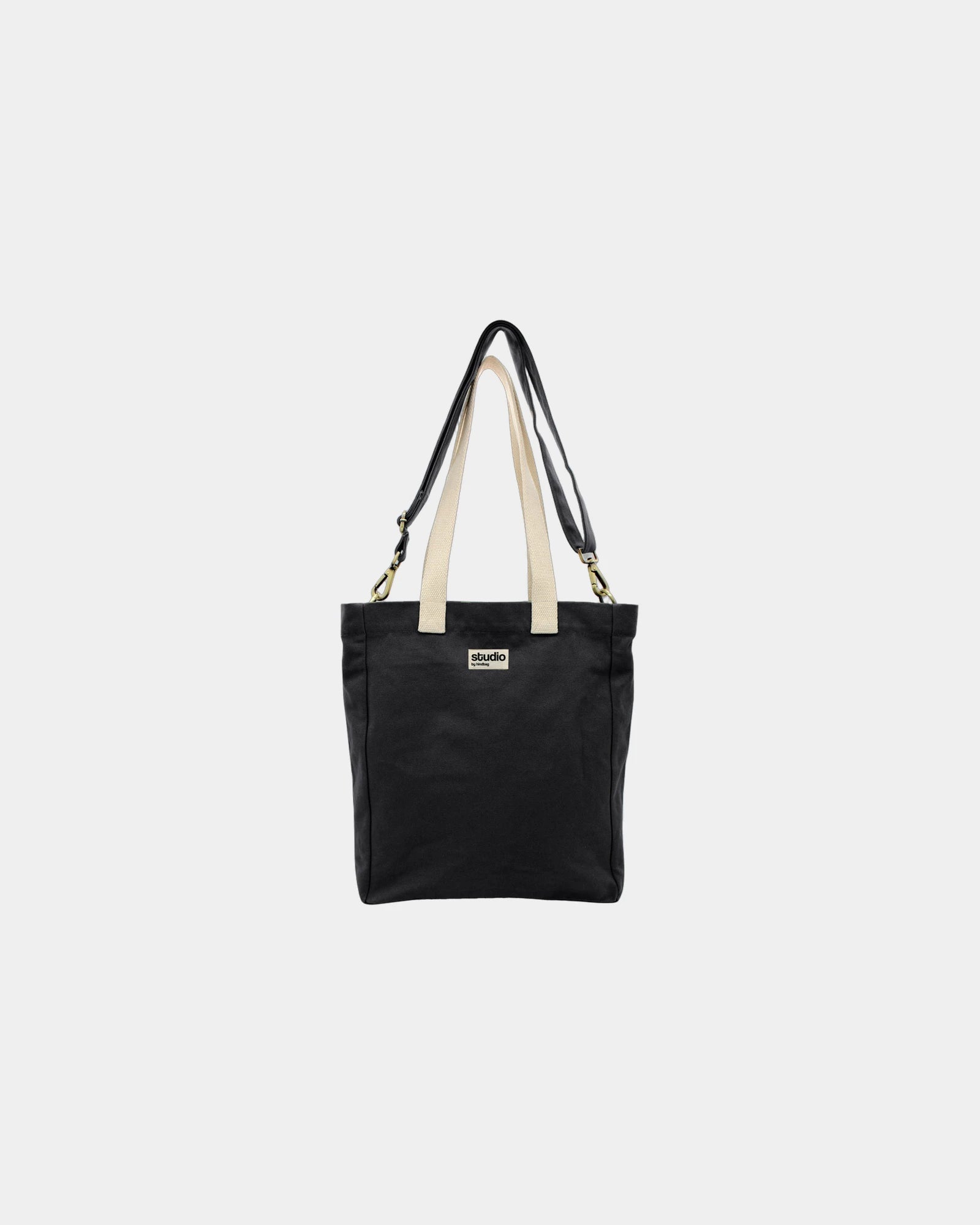 Custom organic cotton tote bag Hindbag Evan - Black