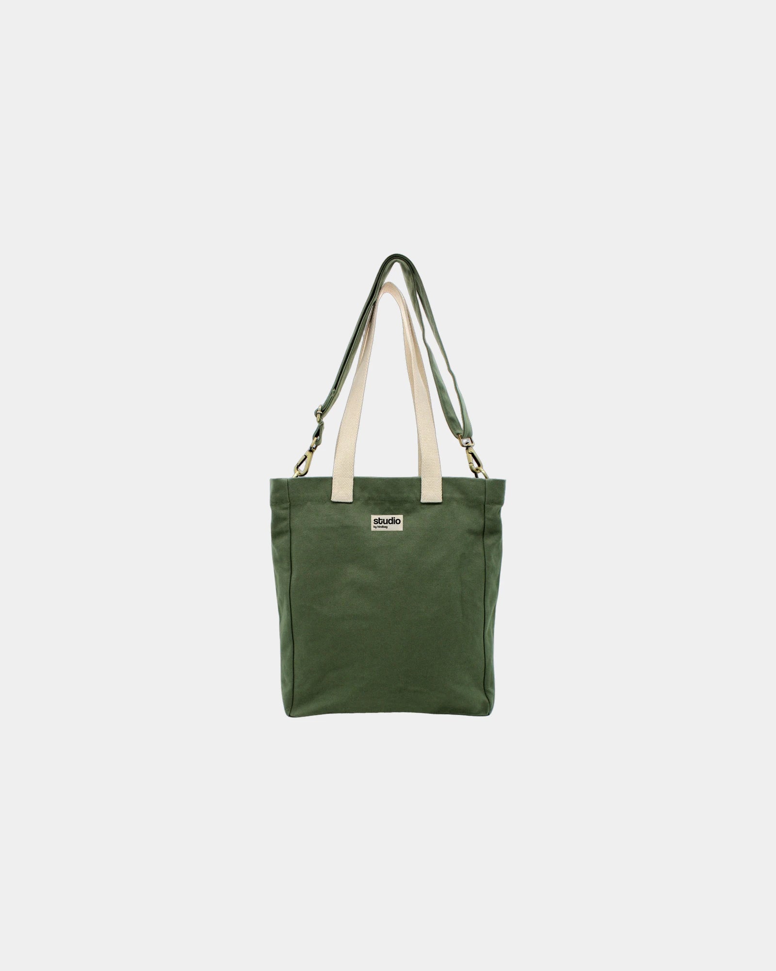 Custom organic cotton tote bag Hindbag Evan - Olive