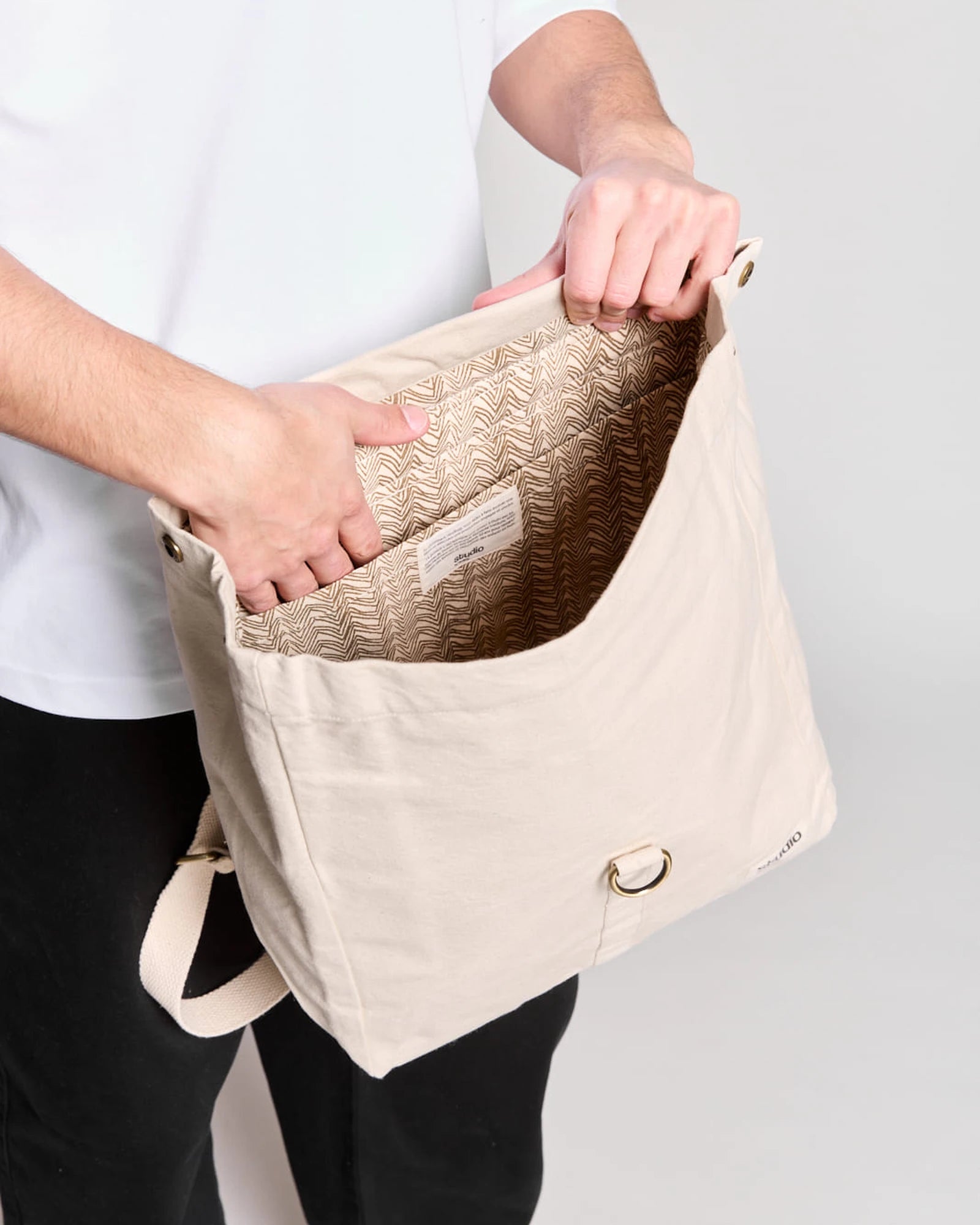Custom organic cotton backpack Hindbag Oscar - 1