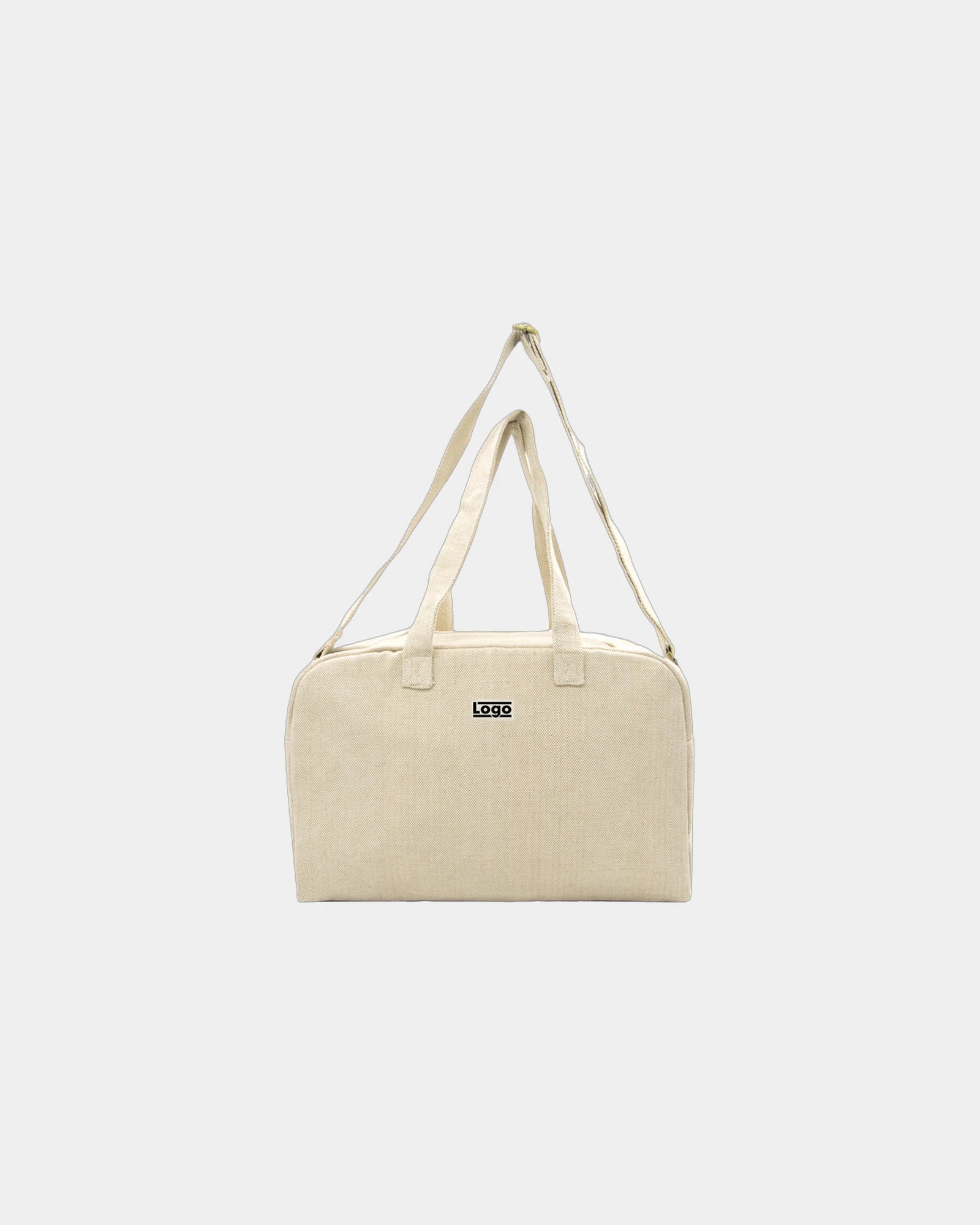 Custom organic cotton sport bag Hindbag Hugo - Jute