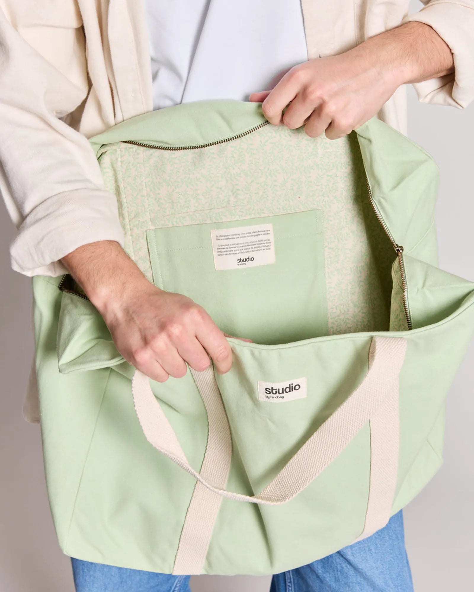 Custom organic cotton travel bag Hindbag Gabriel - 28