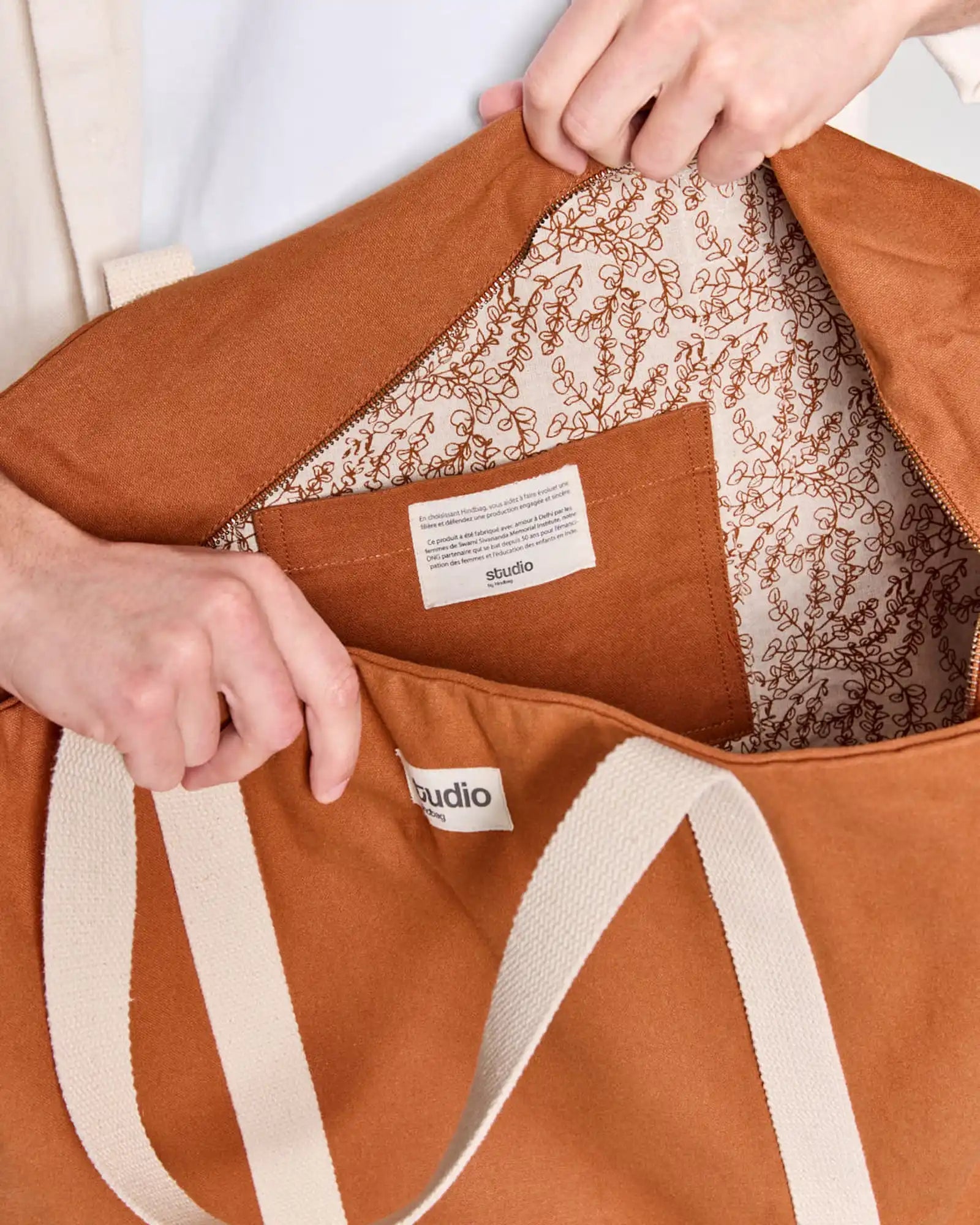 Custom organic cotton travel bag Hindbag Gabriel - 25