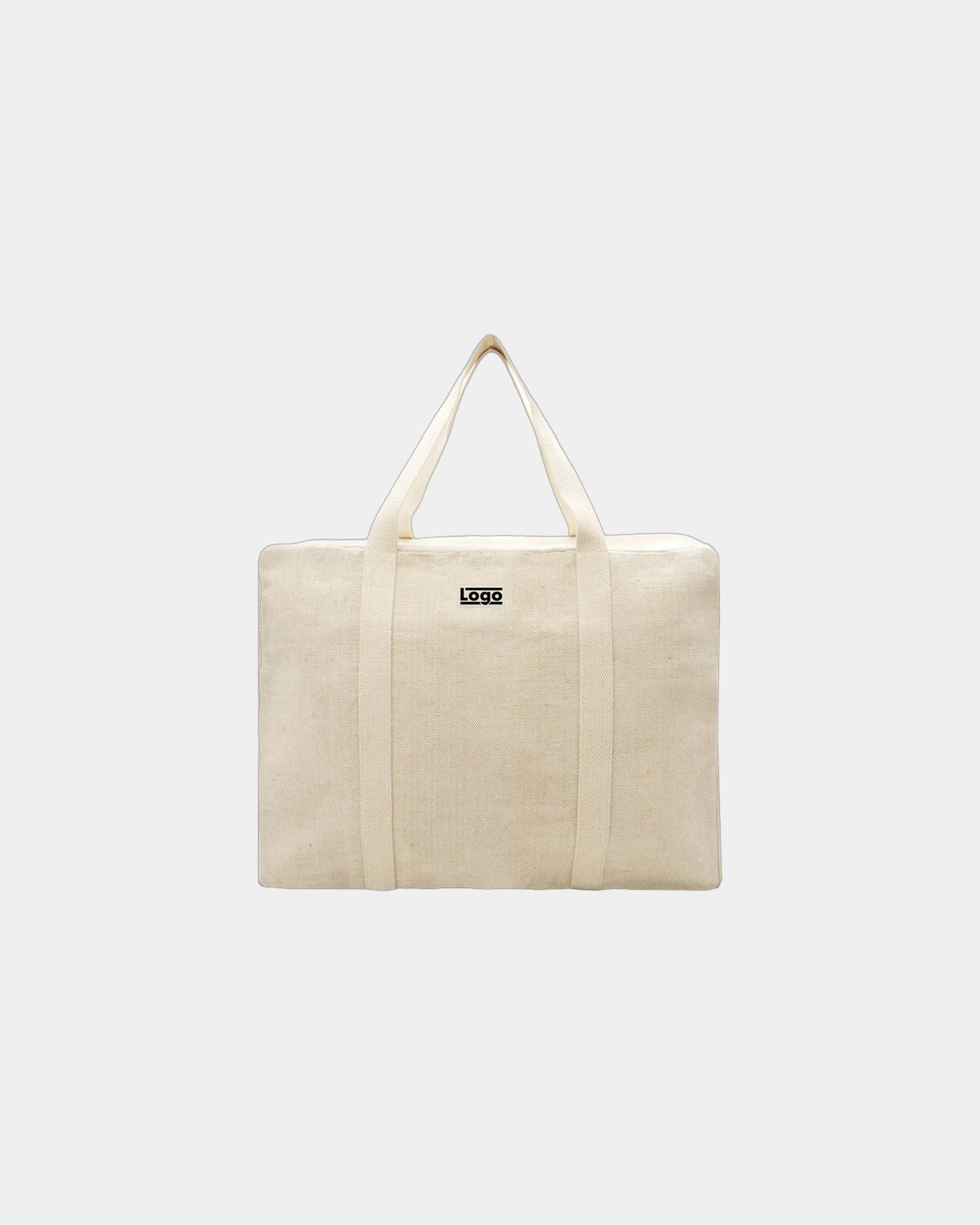 Custom organic cotton travel bag Hindbag Gabriel - Jute