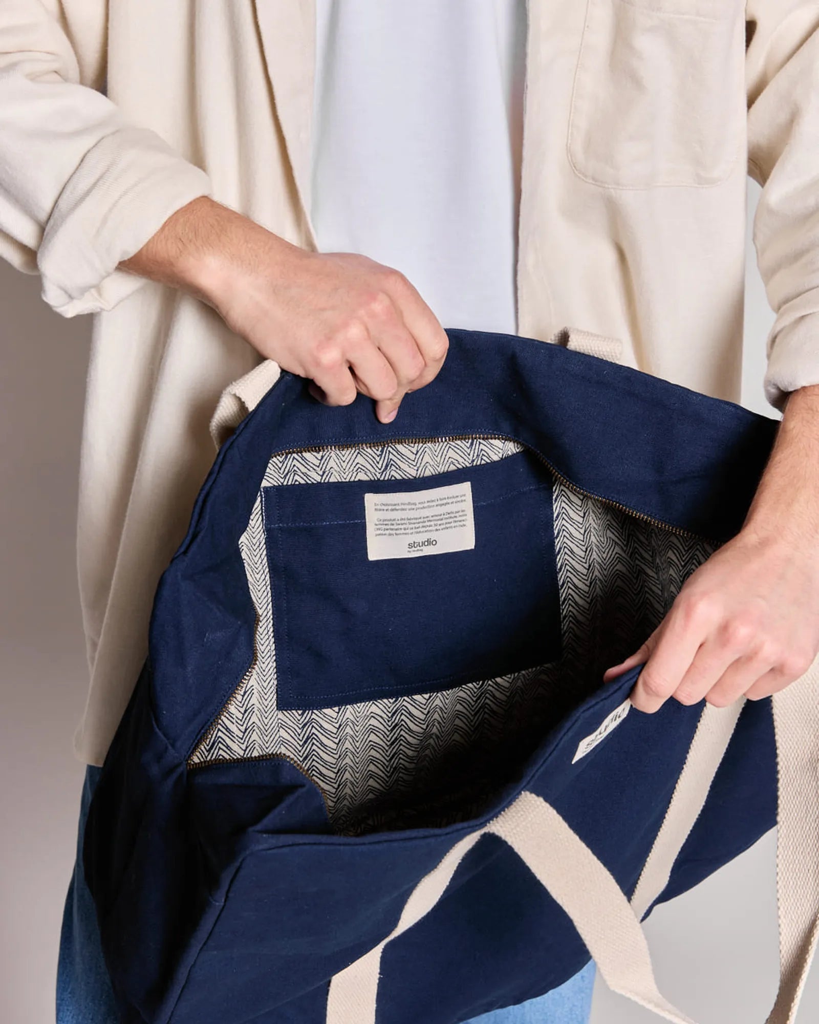 Custom organic cotton travel bag Hindbag Gabriel - 7