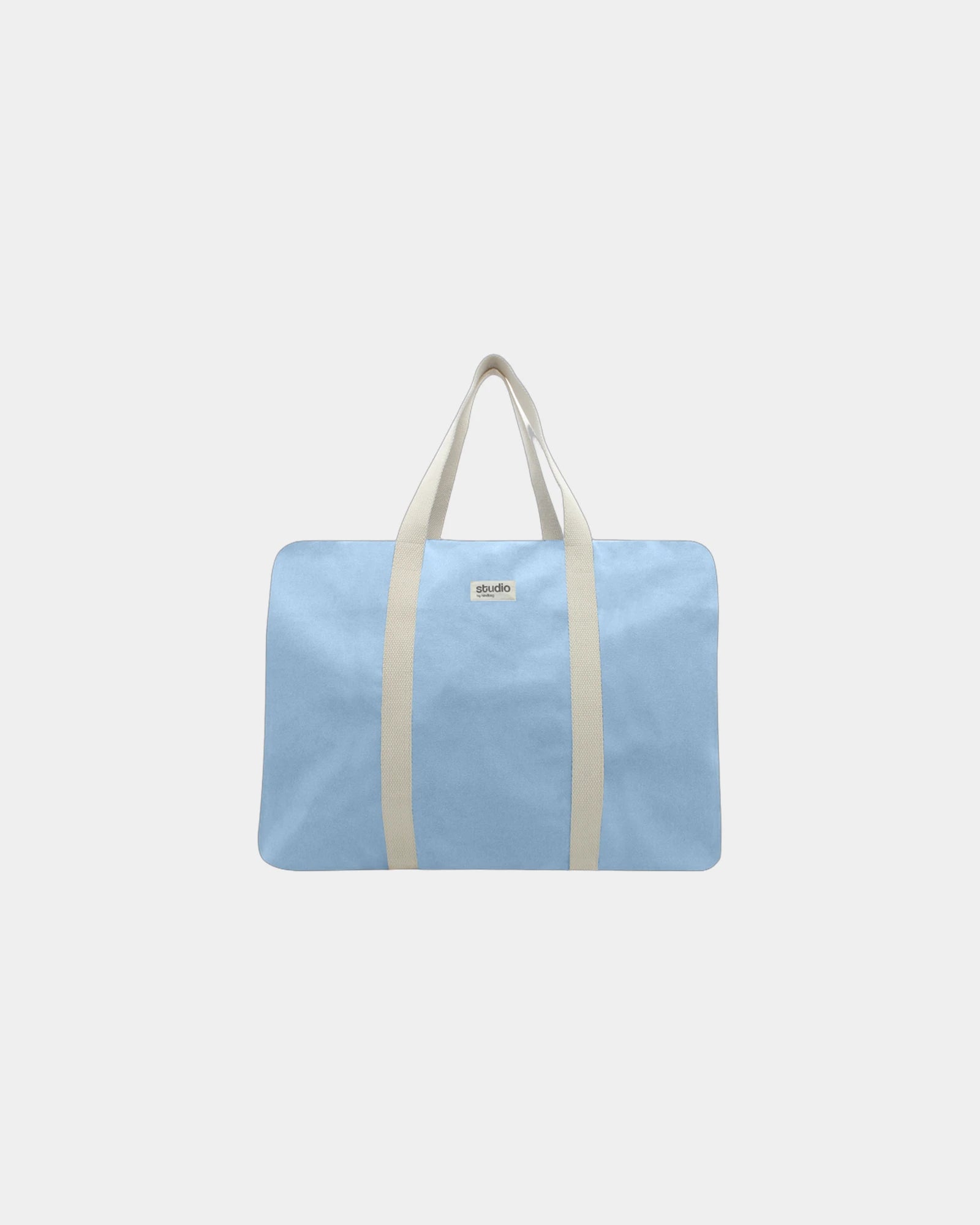 Custom organic cotton travel bag Hindbag Gabriel - Azure