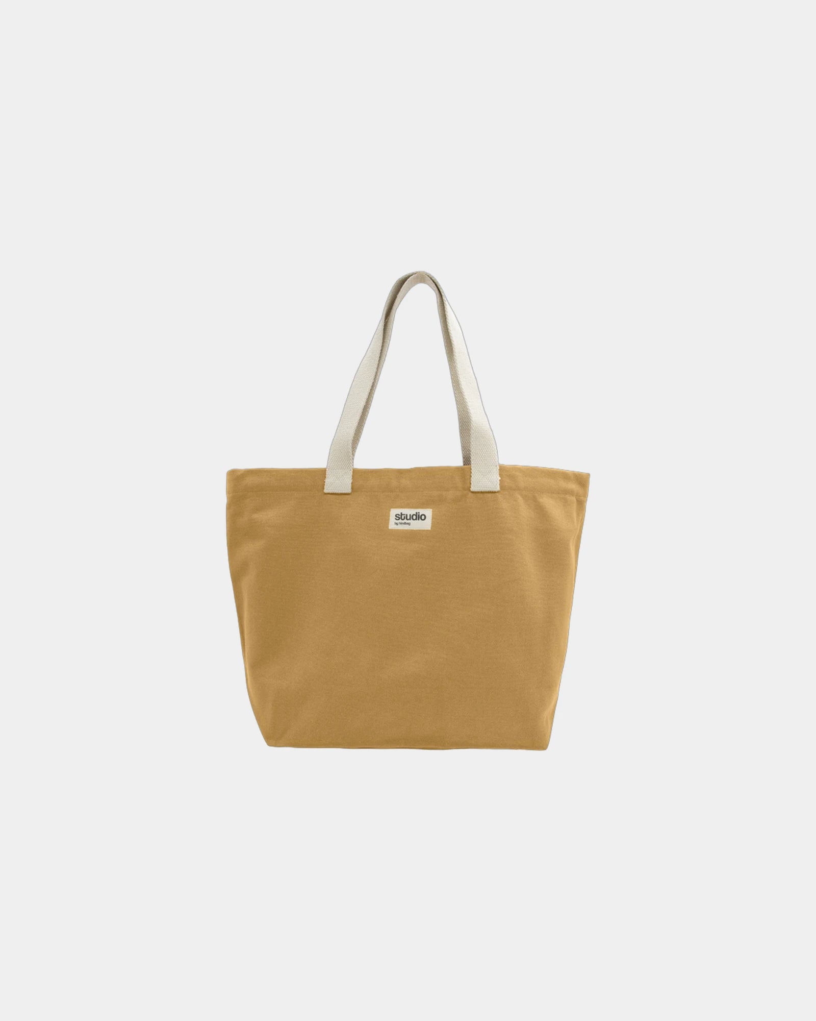 Custom organic cotton travel bag Hindbag Hortense - Ochre