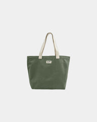 Custom organic cotton travel bag Hindbag Hortense - Olive