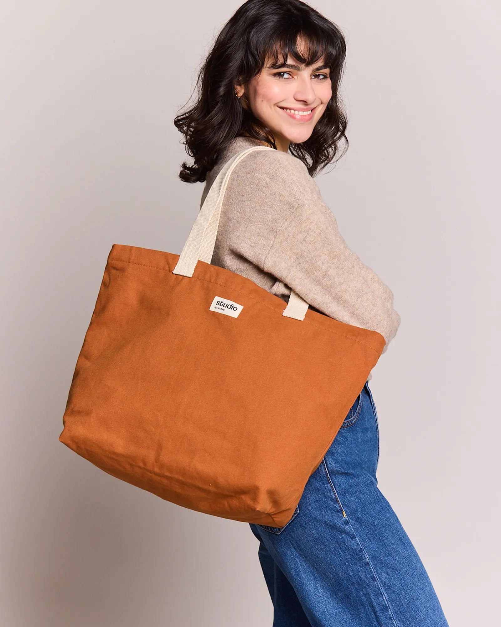 Custom organic cotton travel bag Hindbag Hortense - 18