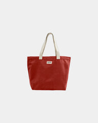 Custom organic cotton travel bag Hindbag Hortense - Brick Red