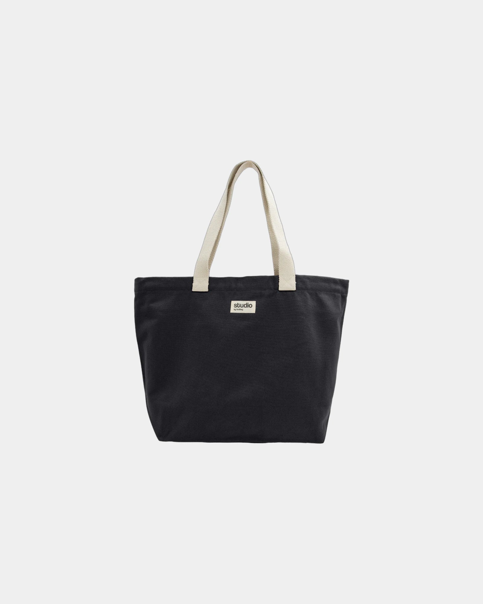 Custom organic cotton travel bag Hindbag Hortense - Black