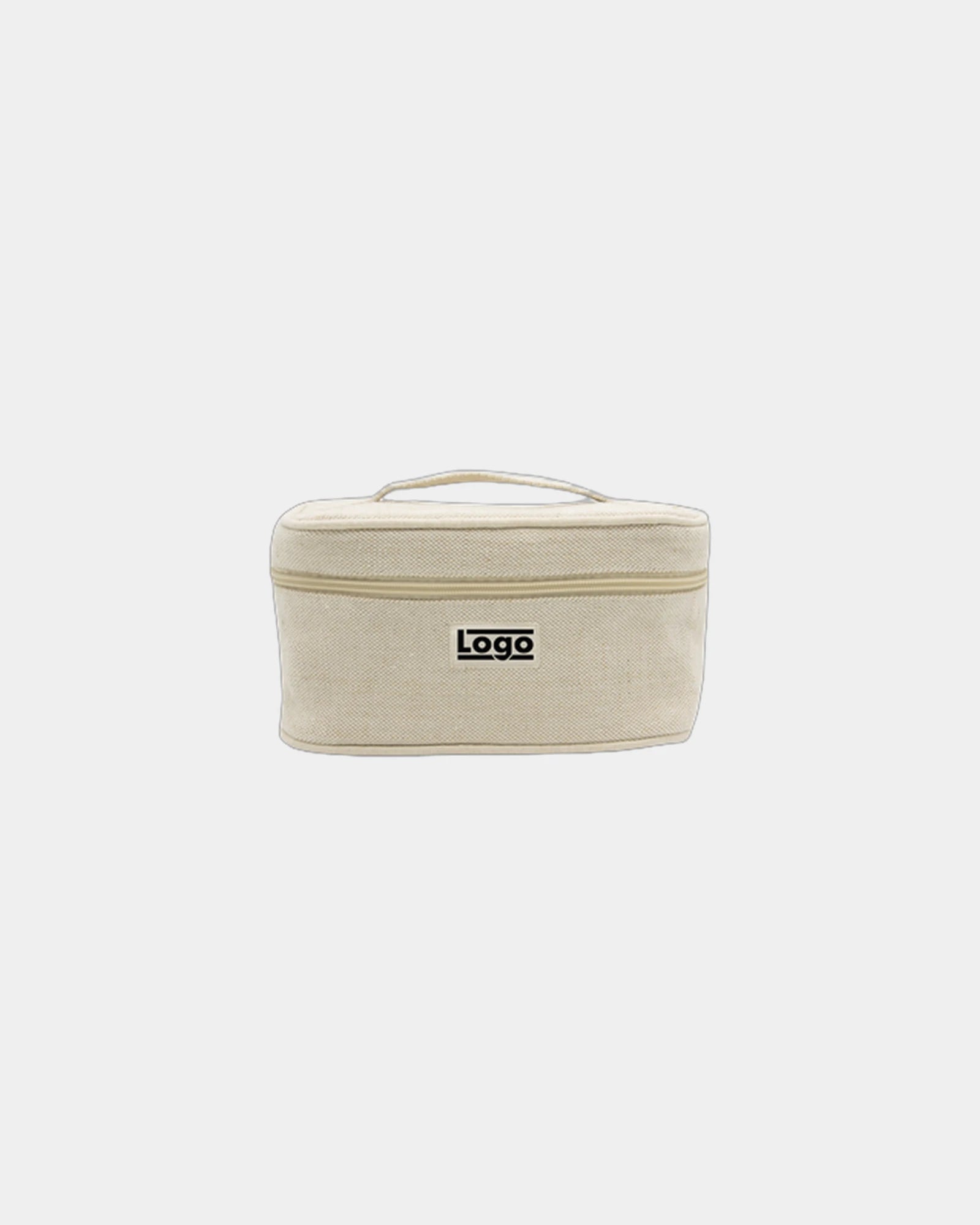 Custom organic cotton vanity bag Hindbag Lina - Jute