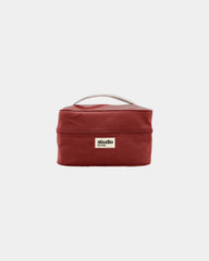 Custom organic cotton vanity bag Hindbag Lina - Brick Red