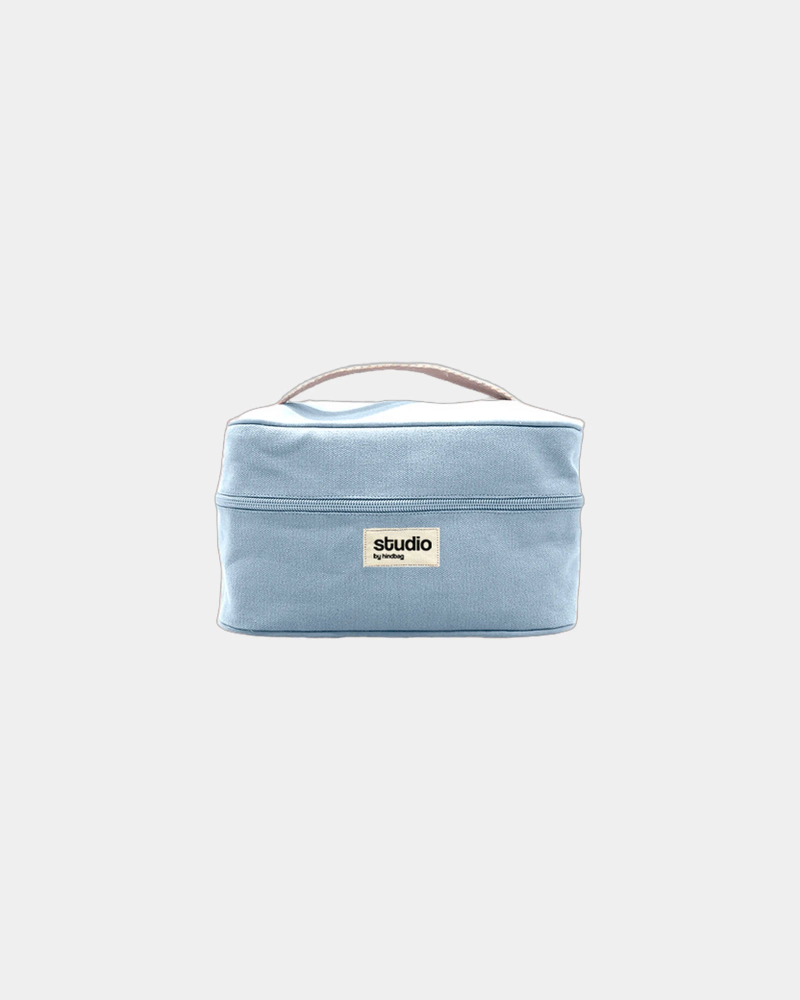 Custom organic cotton vanity bag Hindbag Lina - Azure