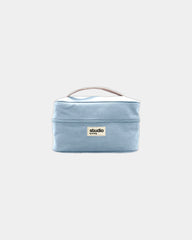 Custom organic cotton vanity bag Hindbag Lina - Azure