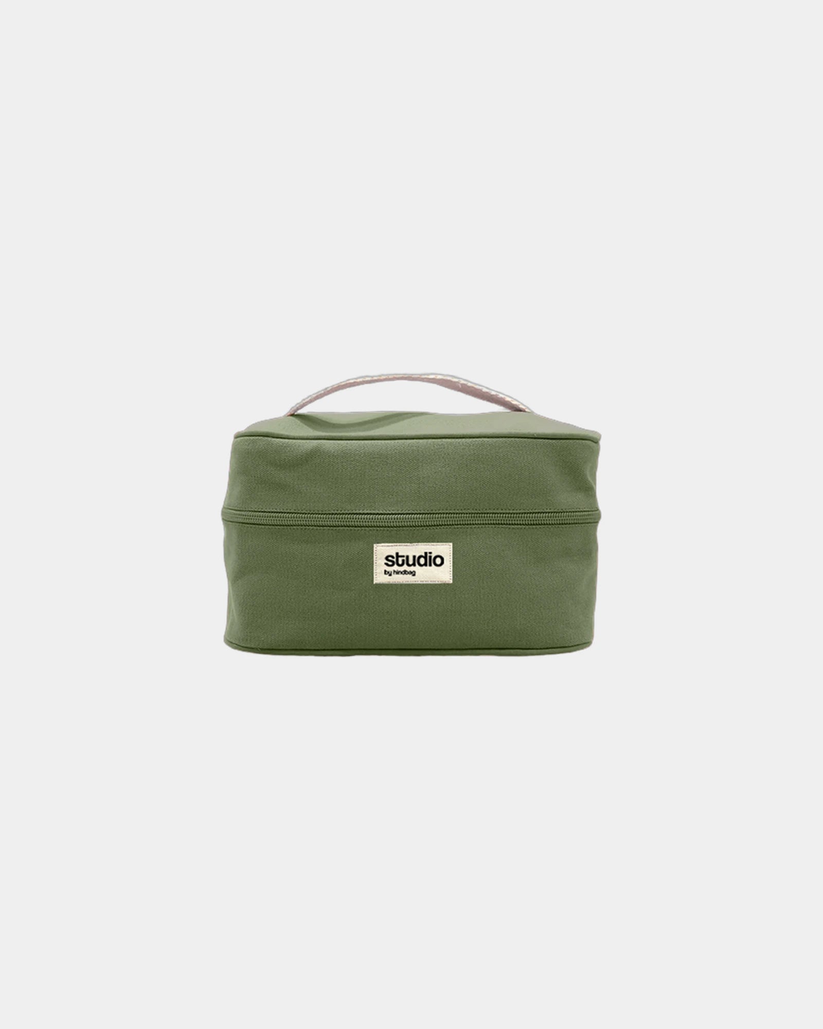 Custom organic cotton vanity bag Hindbag Lina - Olive