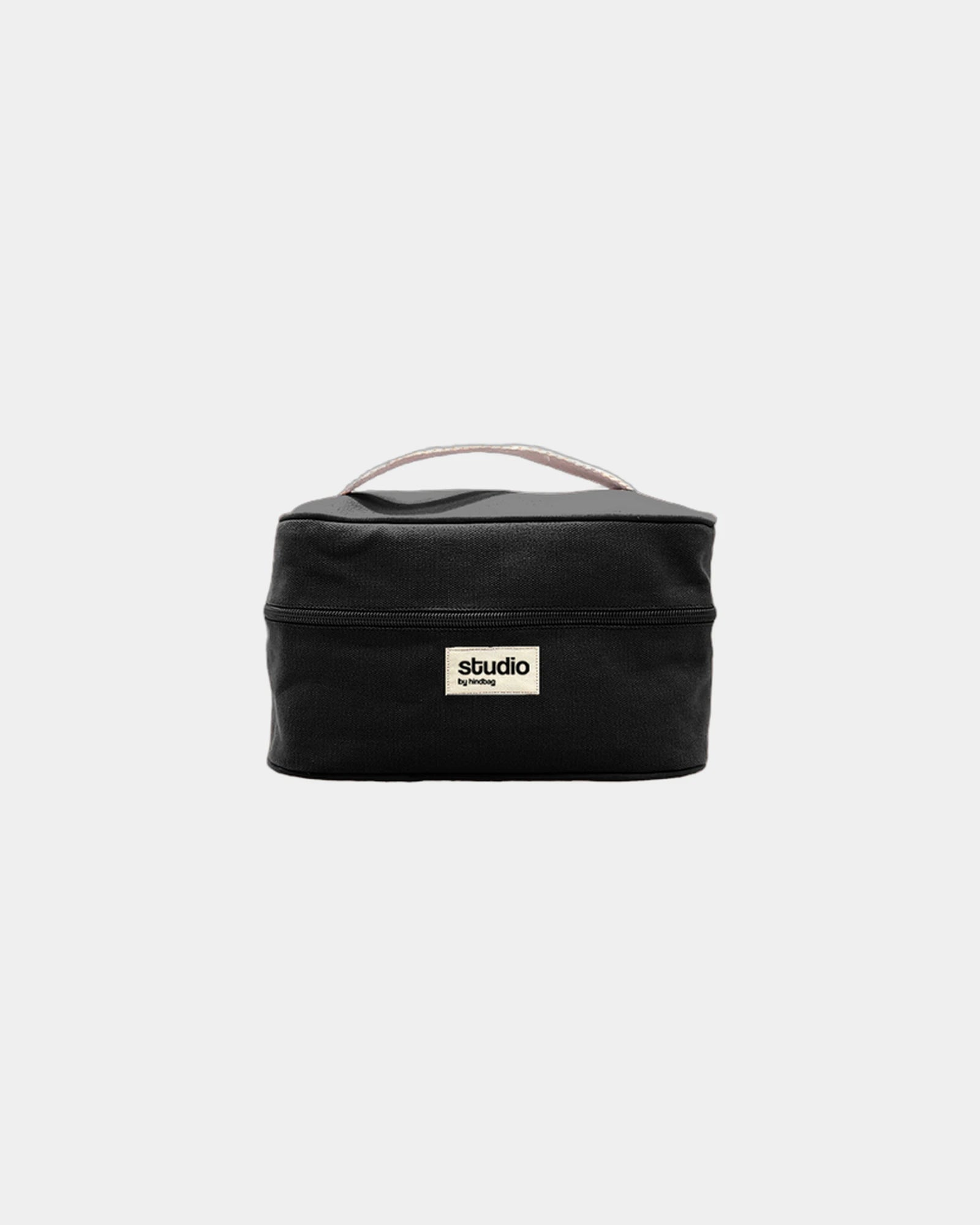Custom organic cotton vanity bag Hindbag Lina - Black