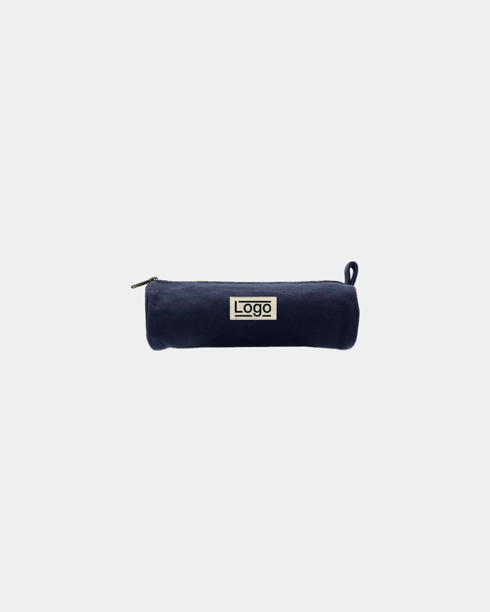 Custom organic cotton Chloe round pouch Hindbag - Navy