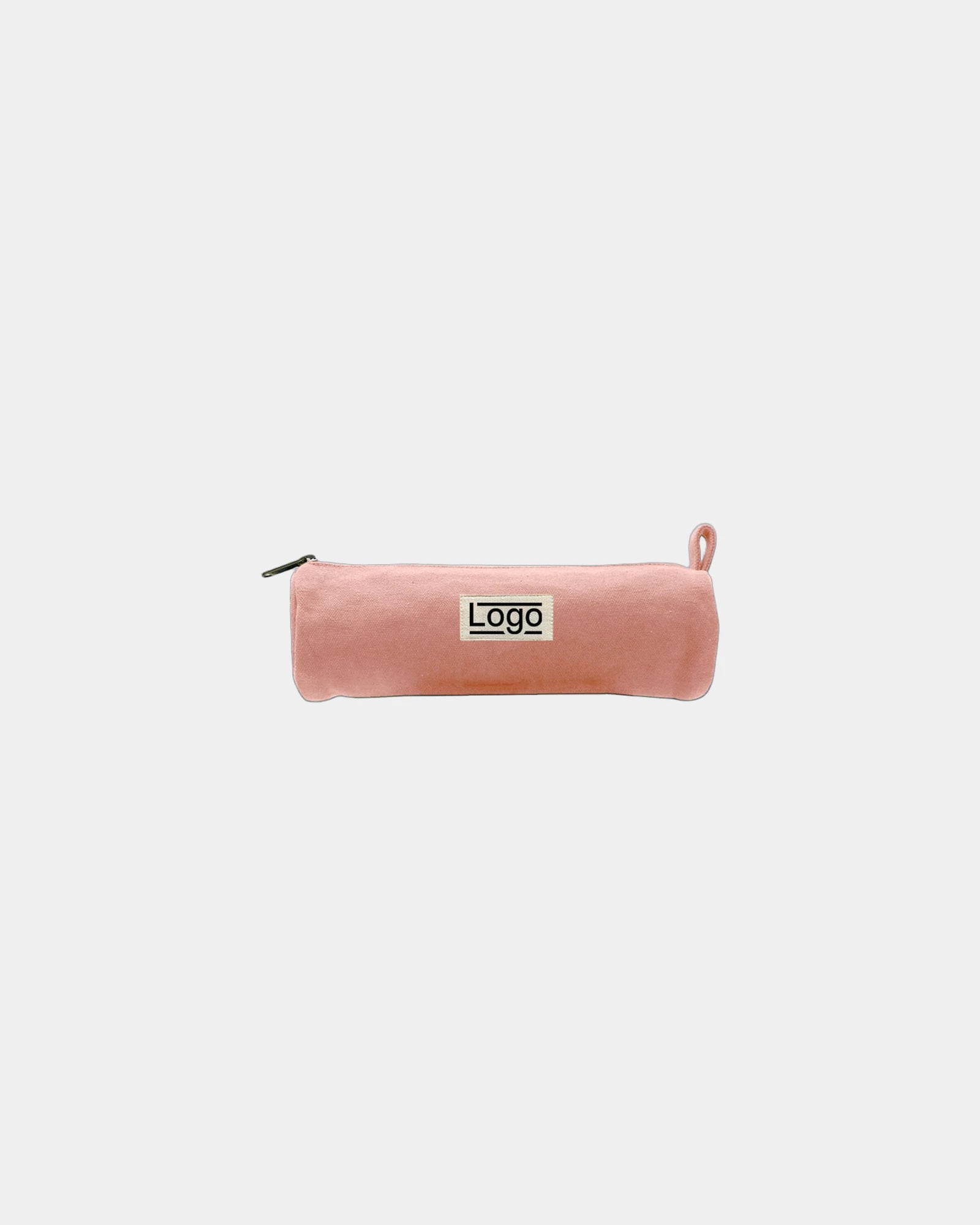 Custom organic cotton Chloe round pouch Hindbag - Salmon