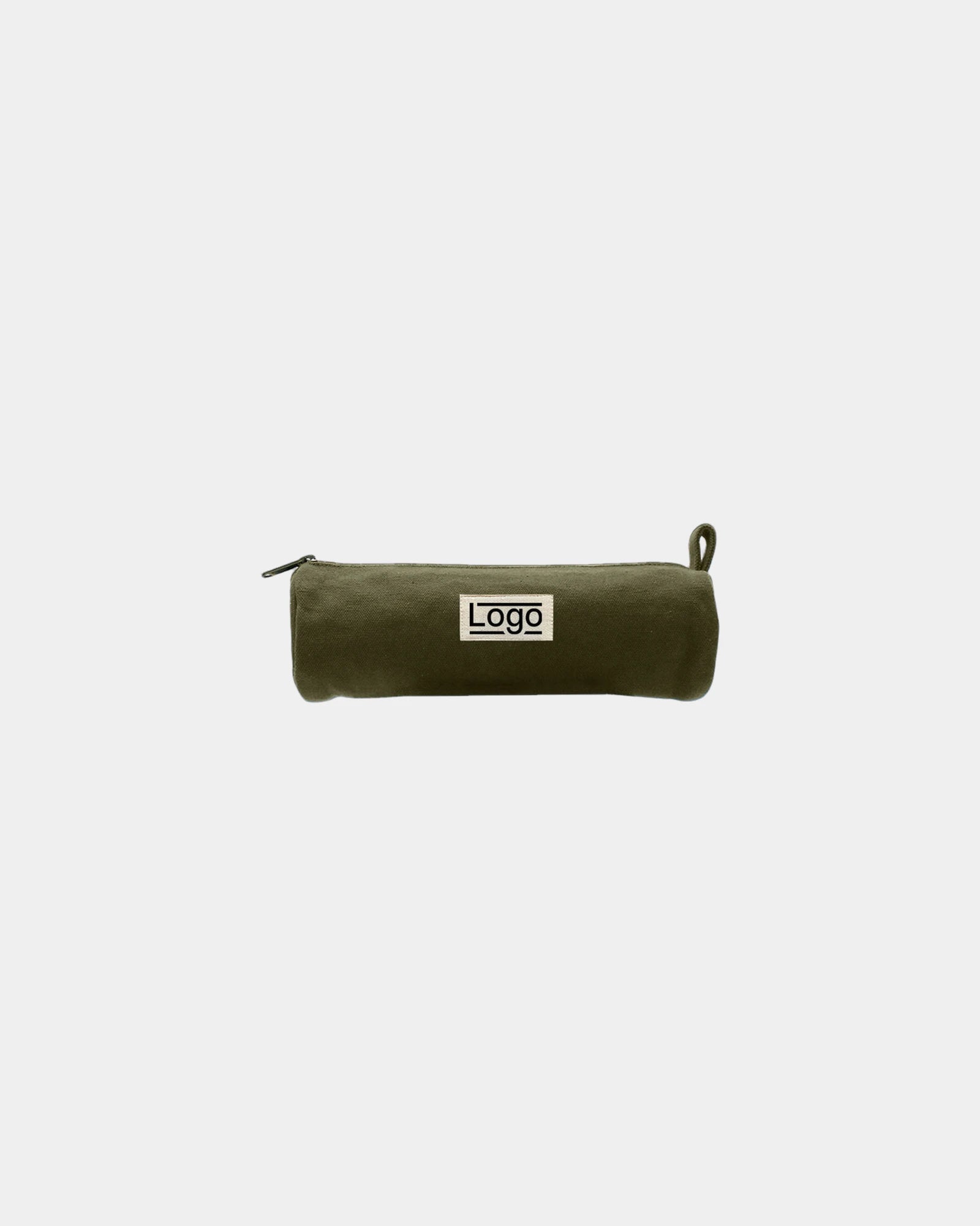 Custom organic cotton Chloe round pouch Hindbag - Olive