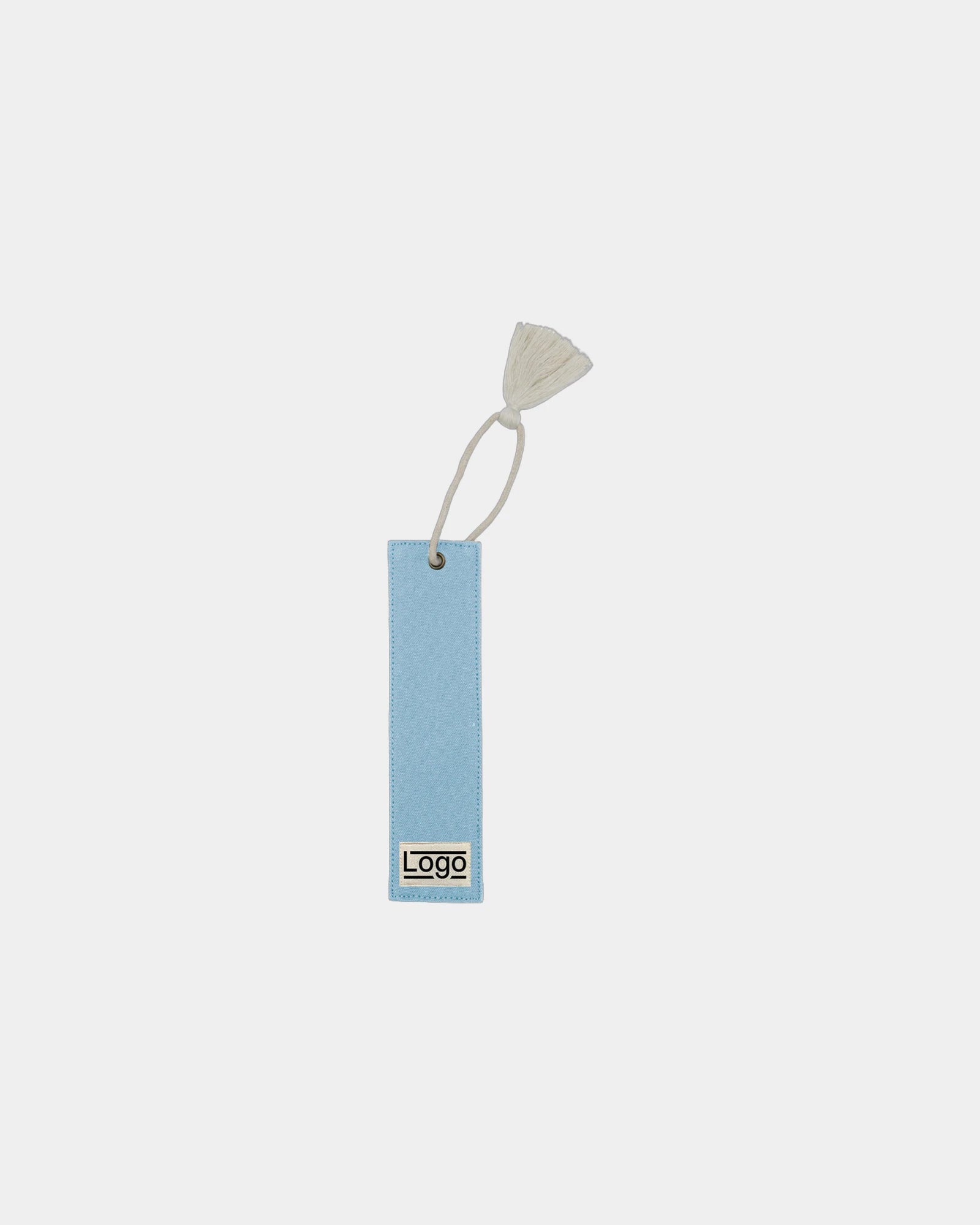 Custom GOTS organic cotton bookmark Hindbag Alex - Azure