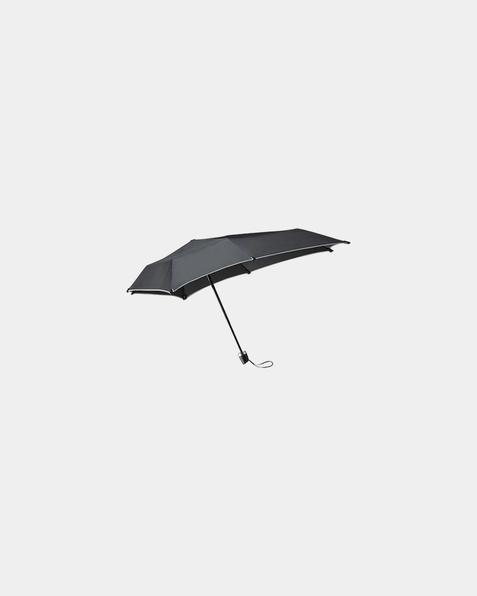 Promotional compact storm umbrella Senz Mini - Pure Black Reflective