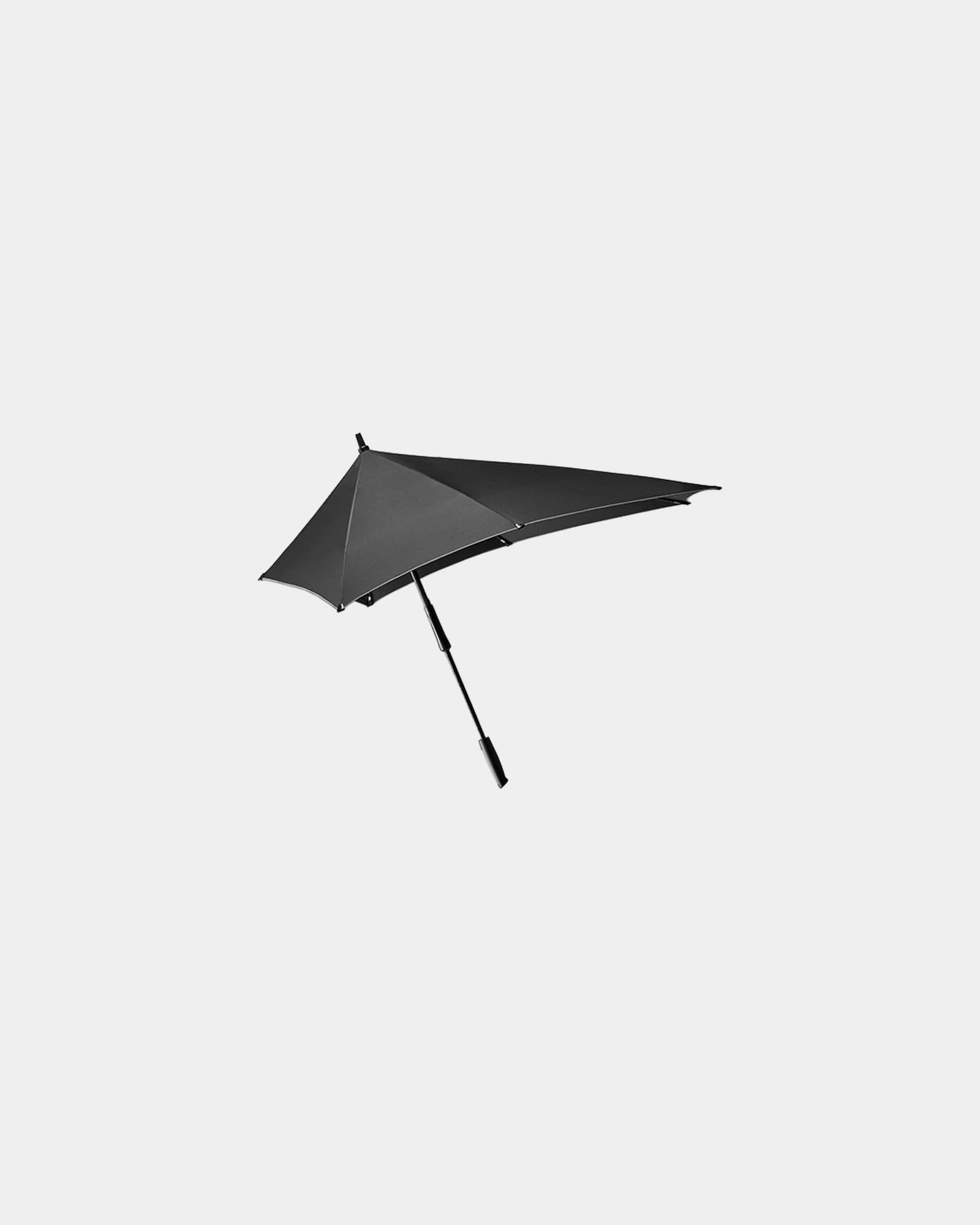 Promotional wind-resistant long umbrella Senz XXL - Pure Black Reflective