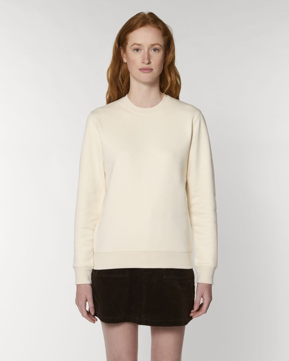 Premium unisex round neck sweatshirt in organic cotton to customize