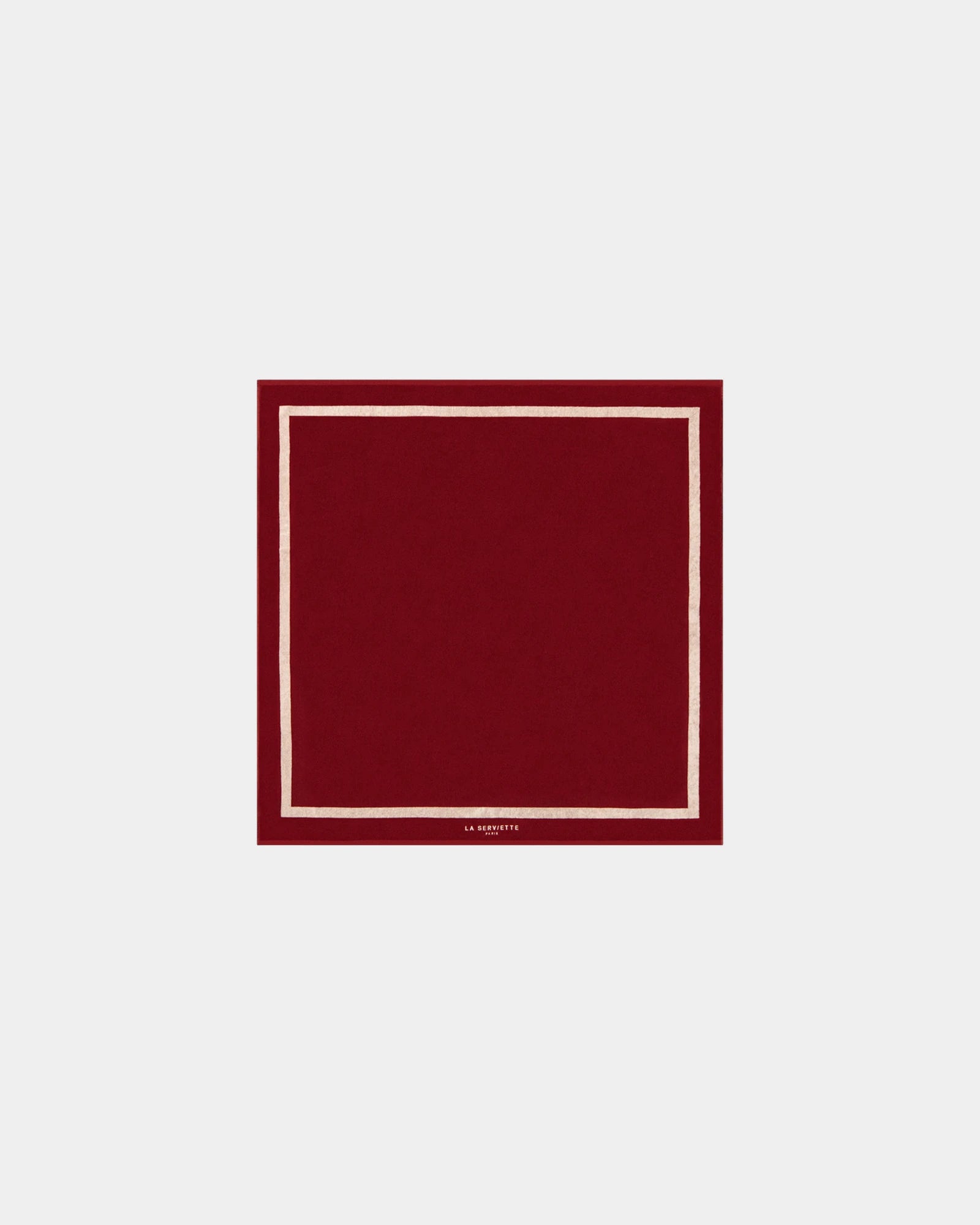 Custom eco-friendly beach towel LA SERVIETTE PARIS XXL - Garnet Red / Cream