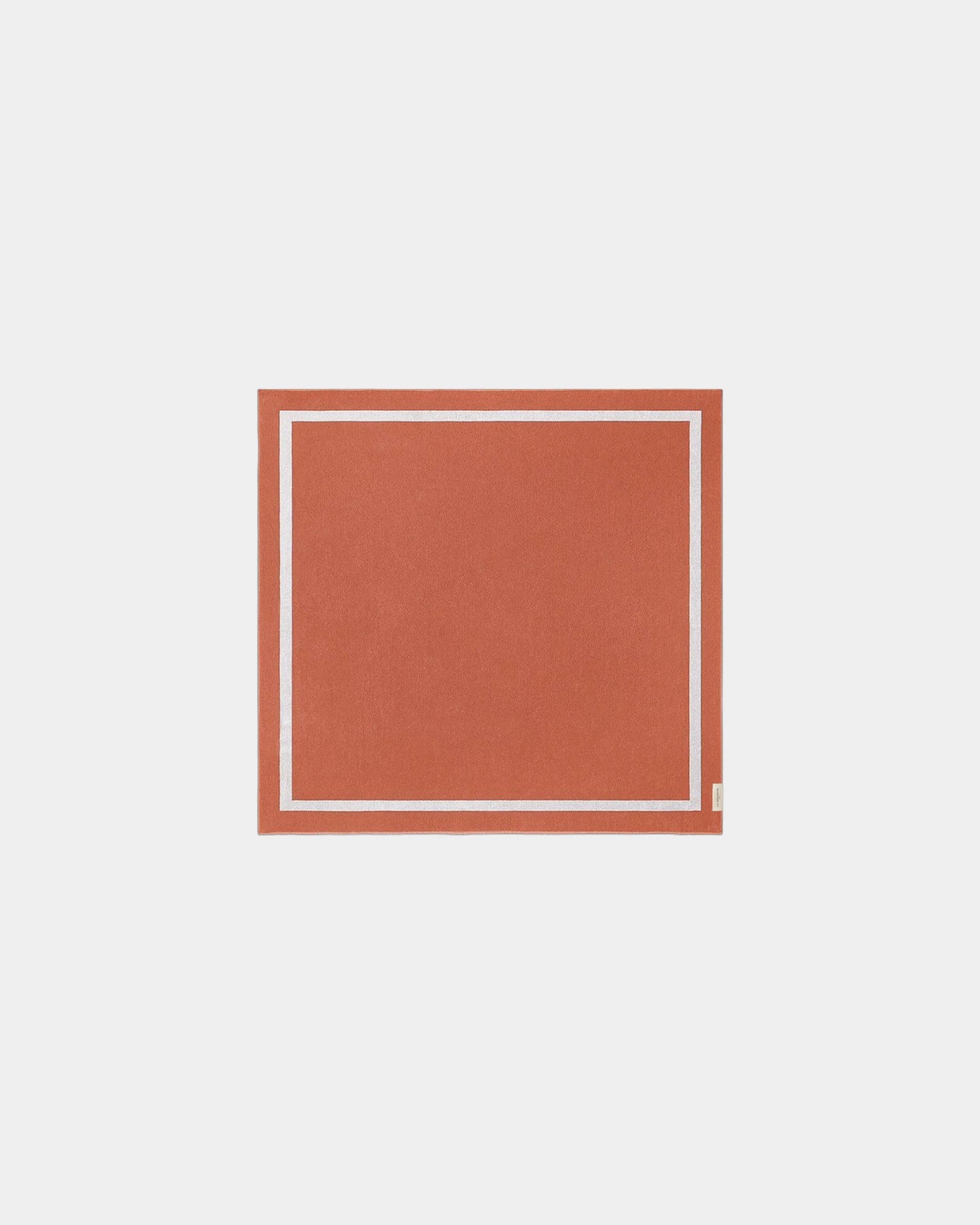 Custom eco-friendly beach towel LA SERVIETTE PARIS XXL - Rust / Cream