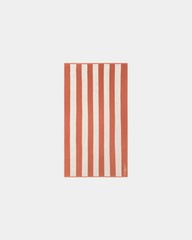 Custom eco-friendly beach towel LA SERVIETTE PARIS - Rust / Cream