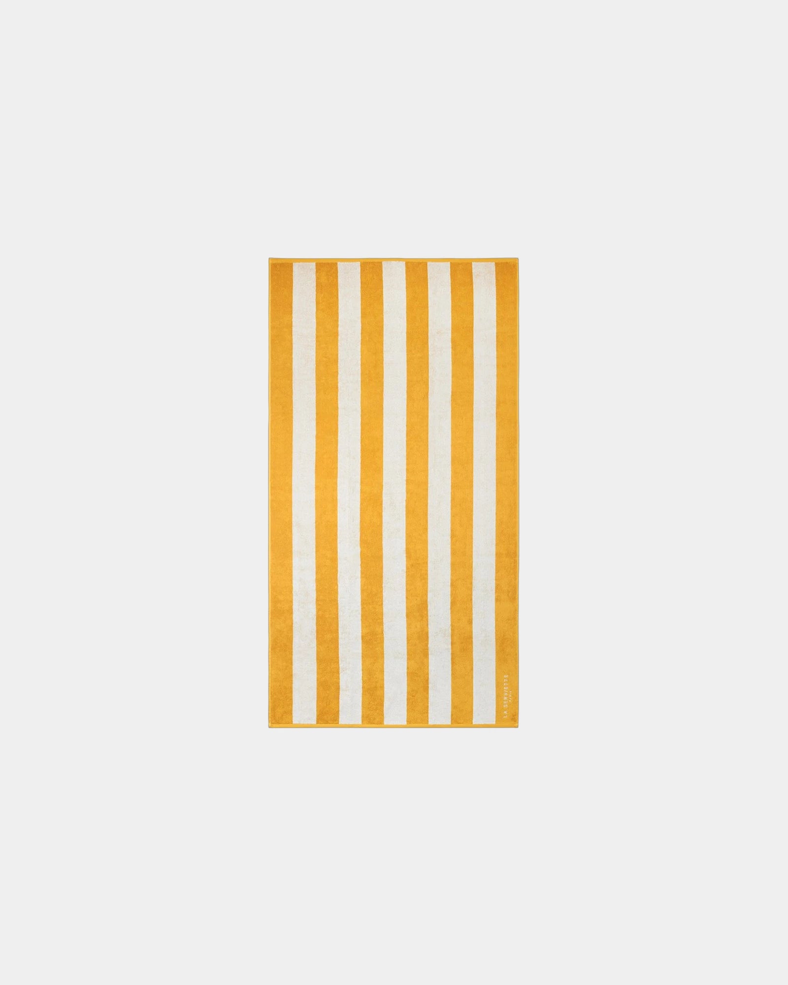 Custom eco-friendly beach towel LA SERVIETTE PARIS - Gold Yellow / Cream