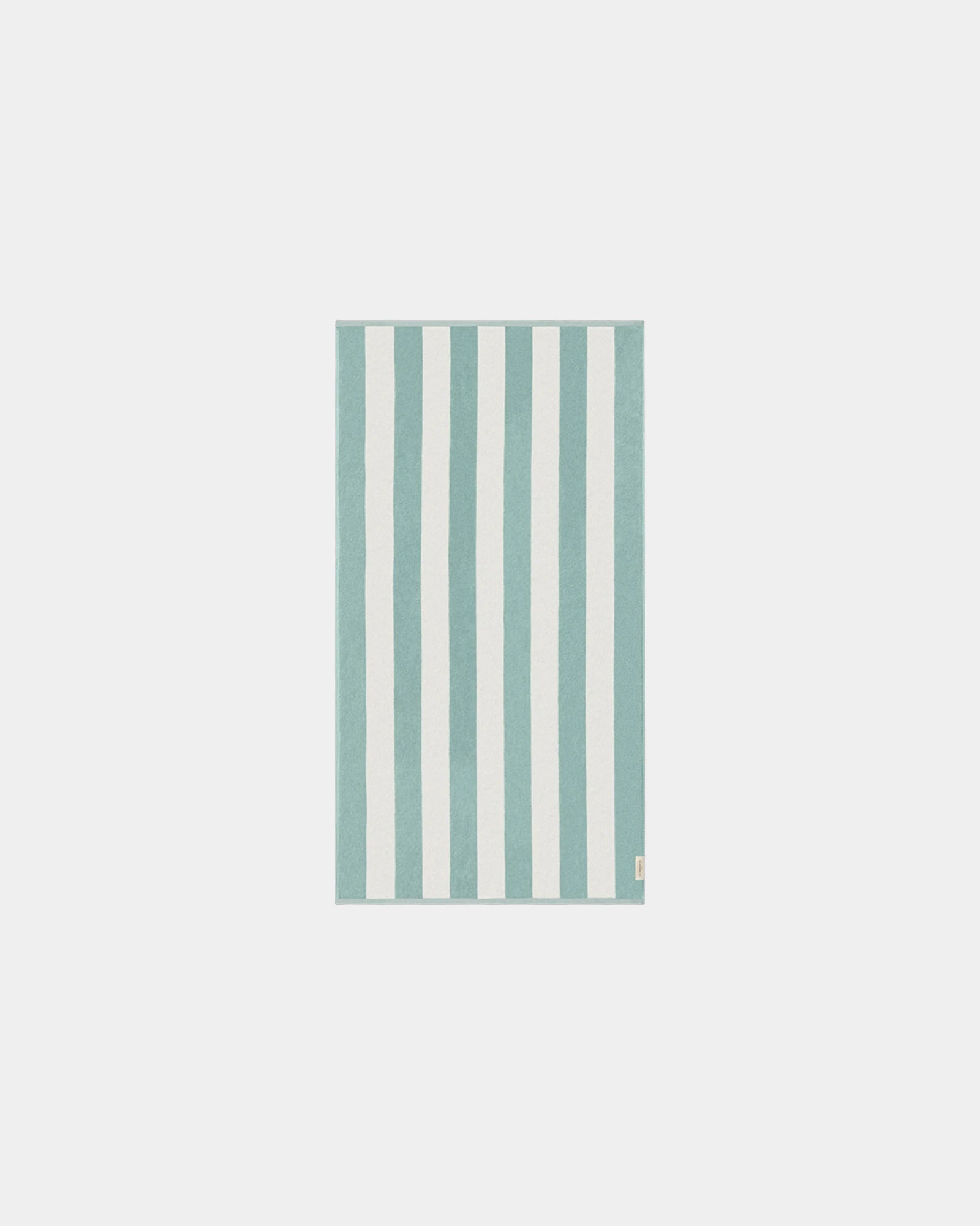 Custom eco-friendly beach towel LA SERVIETTE PARIS - Sea Green / Cream
