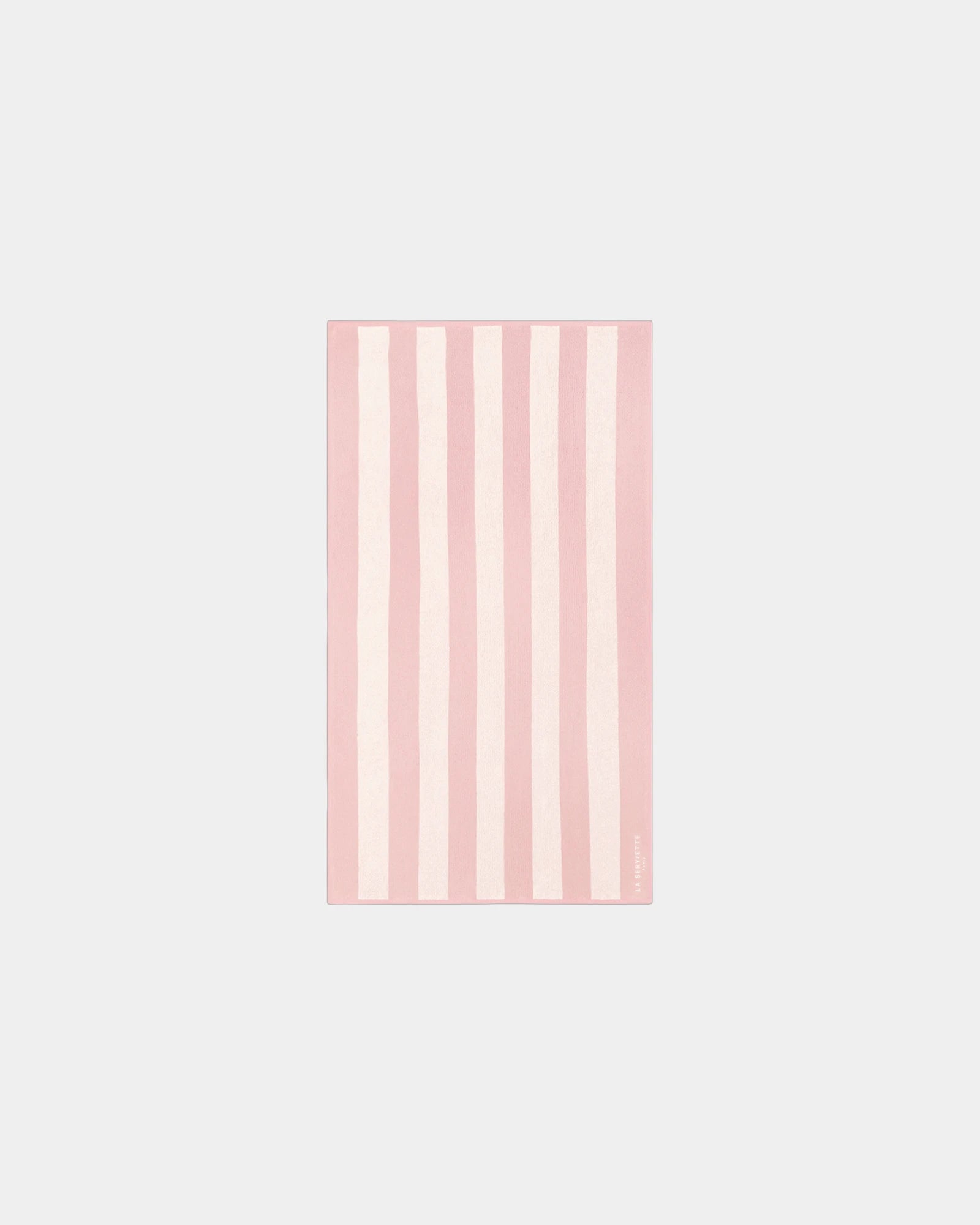 Custom eco-friendly beach towel LA SERVIETTE PARIS - Nymph Pink / Cream
