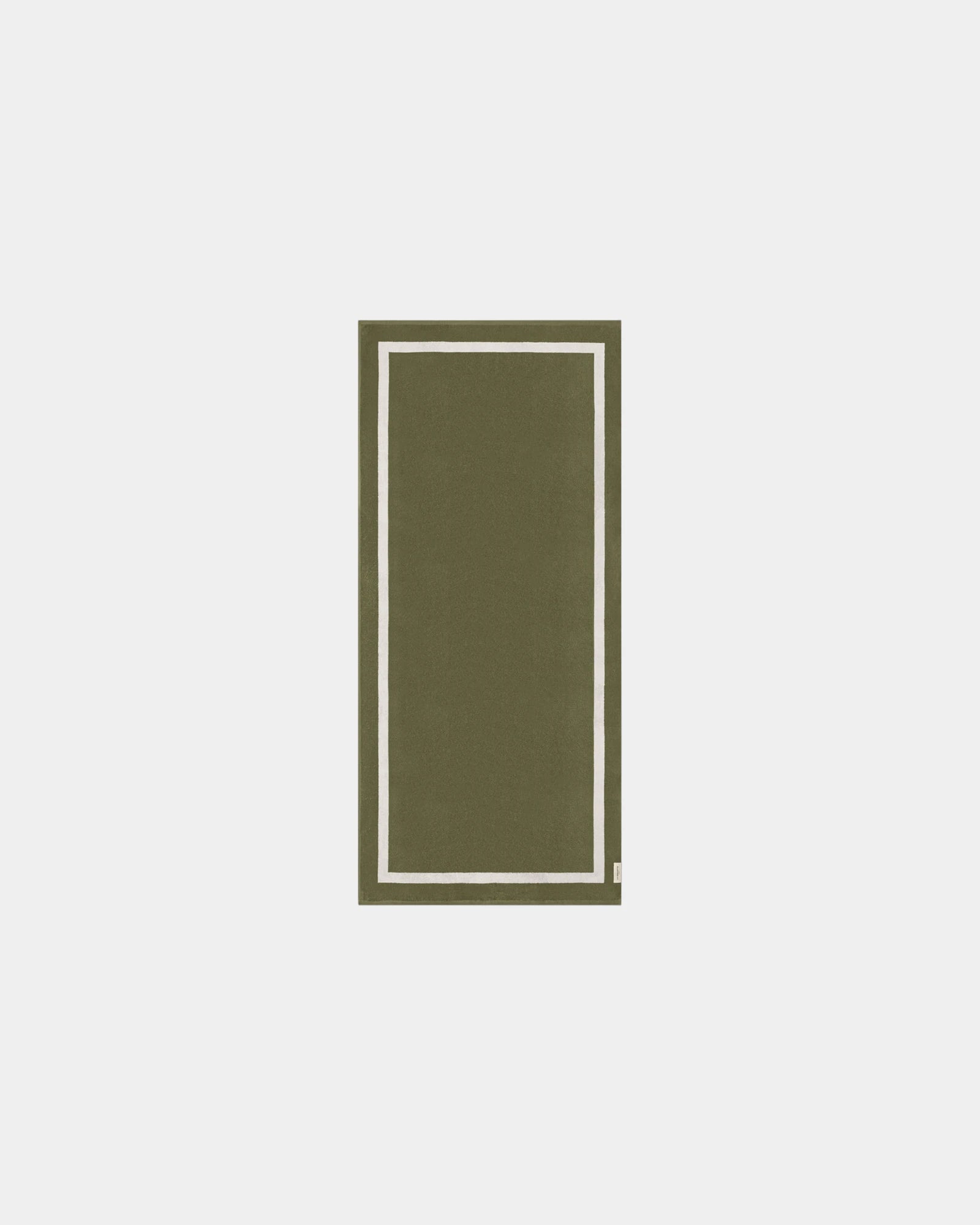Custom eco-friendly beach towel LA SERVIETTE PARIS 90x200 - Olive Green