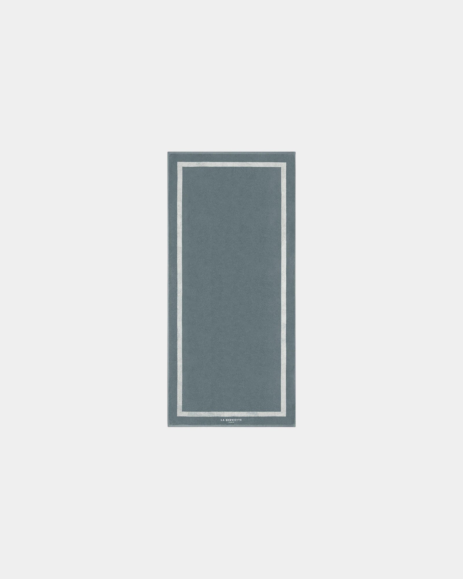 Custom eco-friendly beach towel LA SERVIETTE PARIS 90x200 - Grey