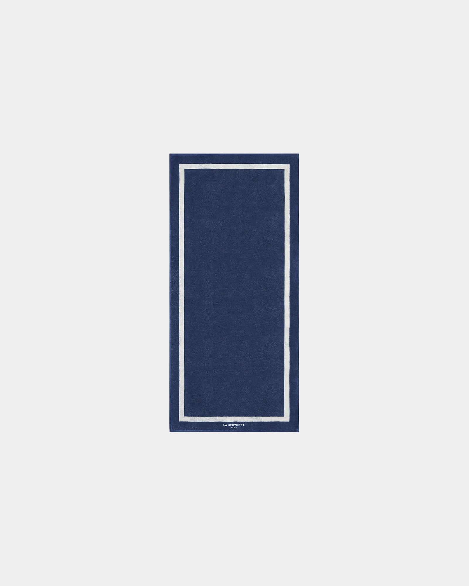 Custom eco-friendly beach towel LA SERVIETTE PARIS 90x200 - Ocean Blue