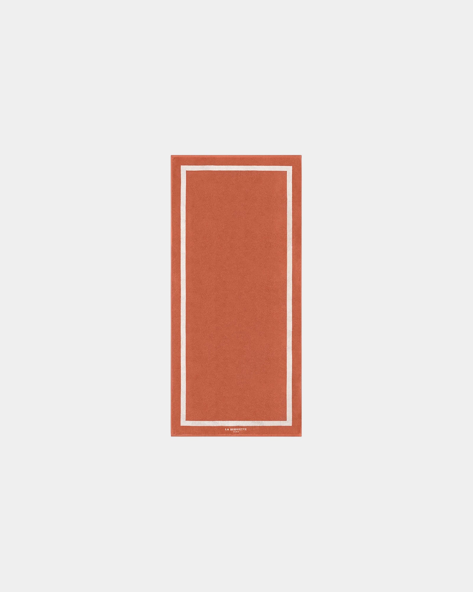 Custom eco-friendly beach towel LA SERVIETTE PARIS 90x200 - Rust