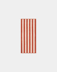 Custom eco-friendly beach towel LA SERVIETTE PARIS - Rust / Cream