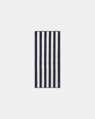 Custom eco-friendly beach towel LA SERVIETTE PARIS - Ocean Blue / Cream