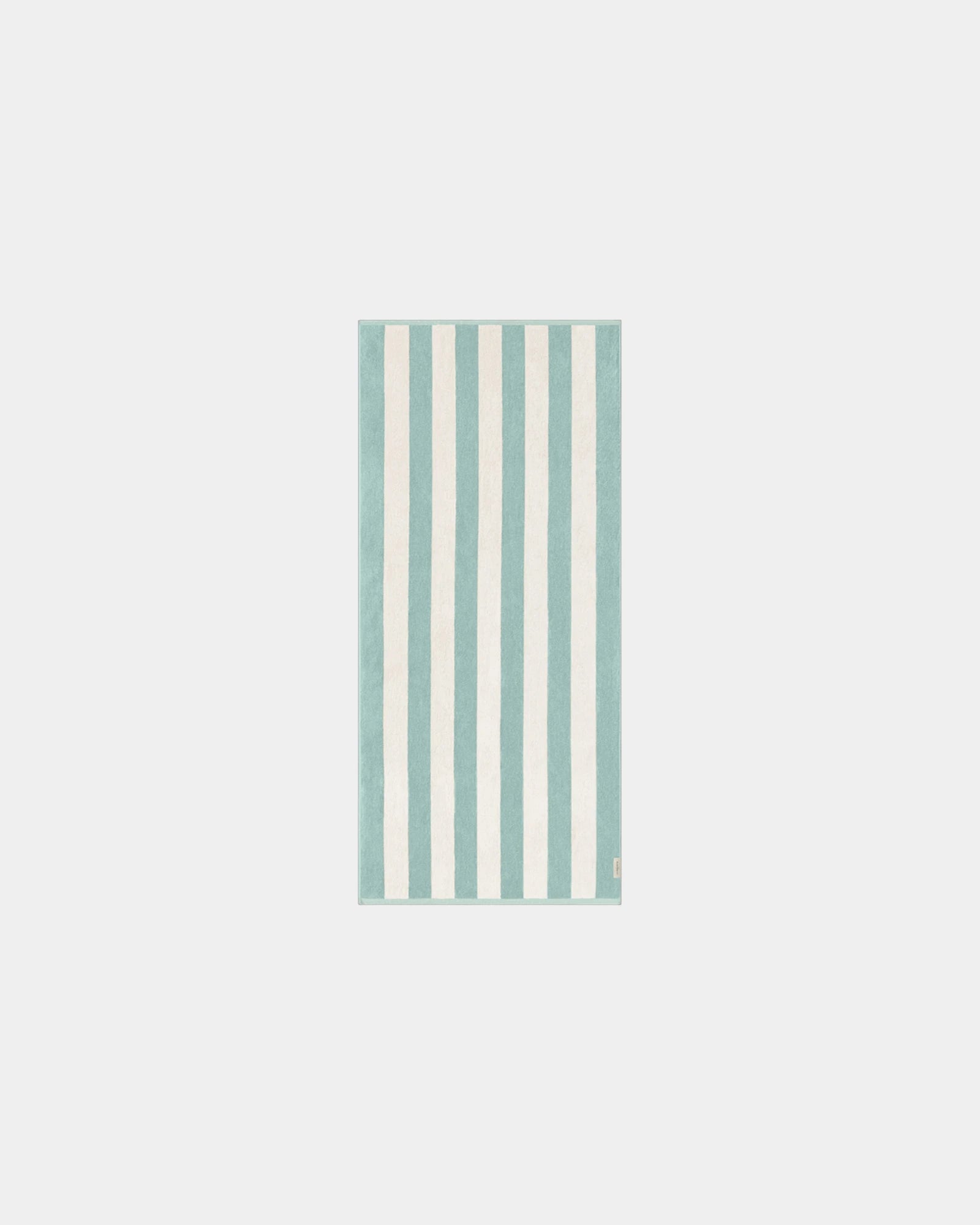 Custom eco-friendly beach towel LA SERVIETTE PARIS - Sea Green / Cream
