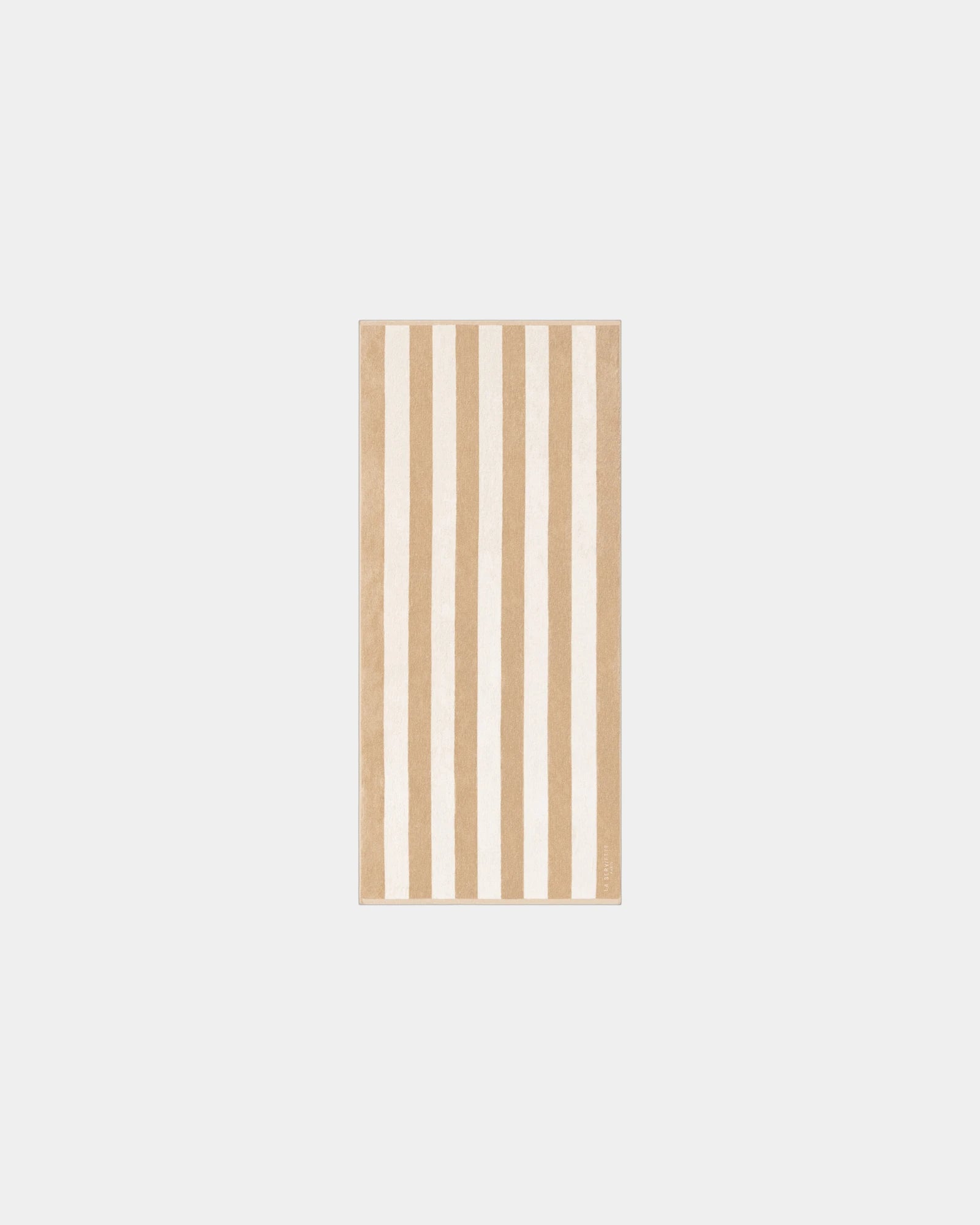 Custom eco-friendly beach towel LA SERVIETTE PARIS - Sand / Cream