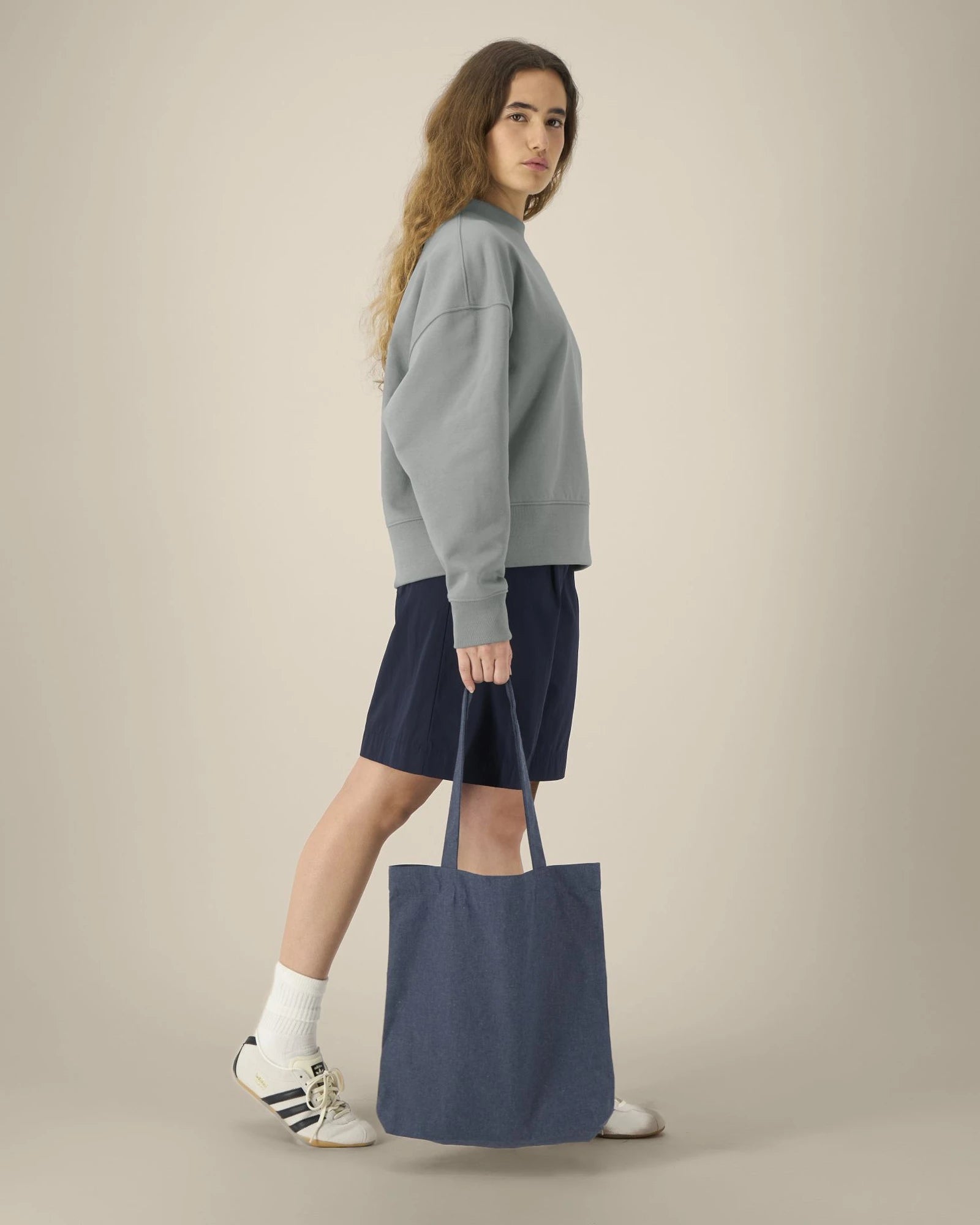 Custom recycled tote bag Stanley/Stella Le tote bag tissé - Midnight Blue