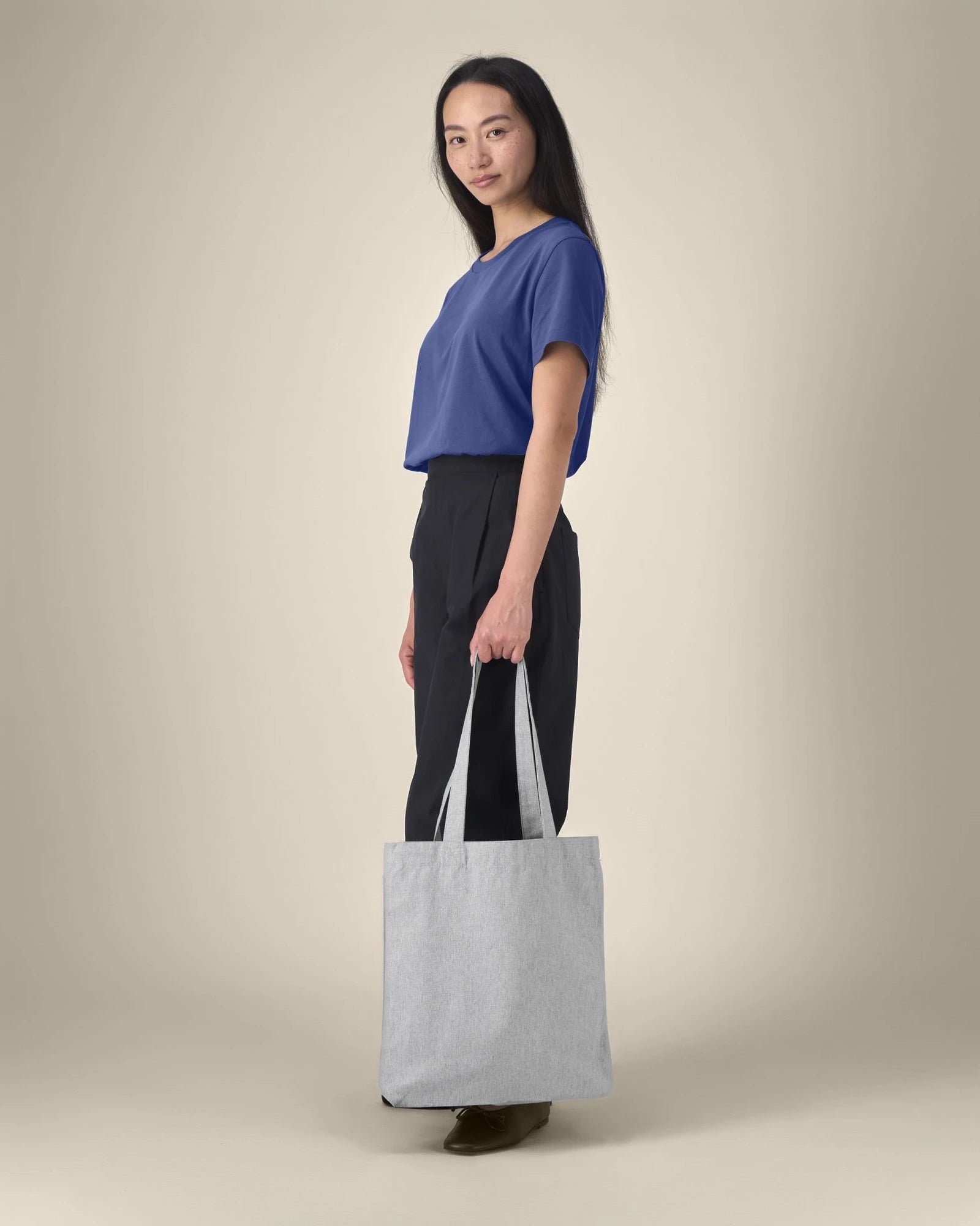 Custom recycled tote bag Stanley/Stella Le tote bag tissé - Heather Grey