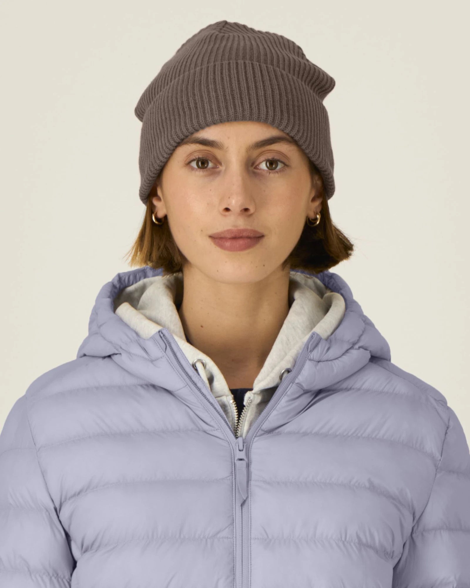 Custom organic cotton beanie Stanley/Stella Fisherman - Mocha